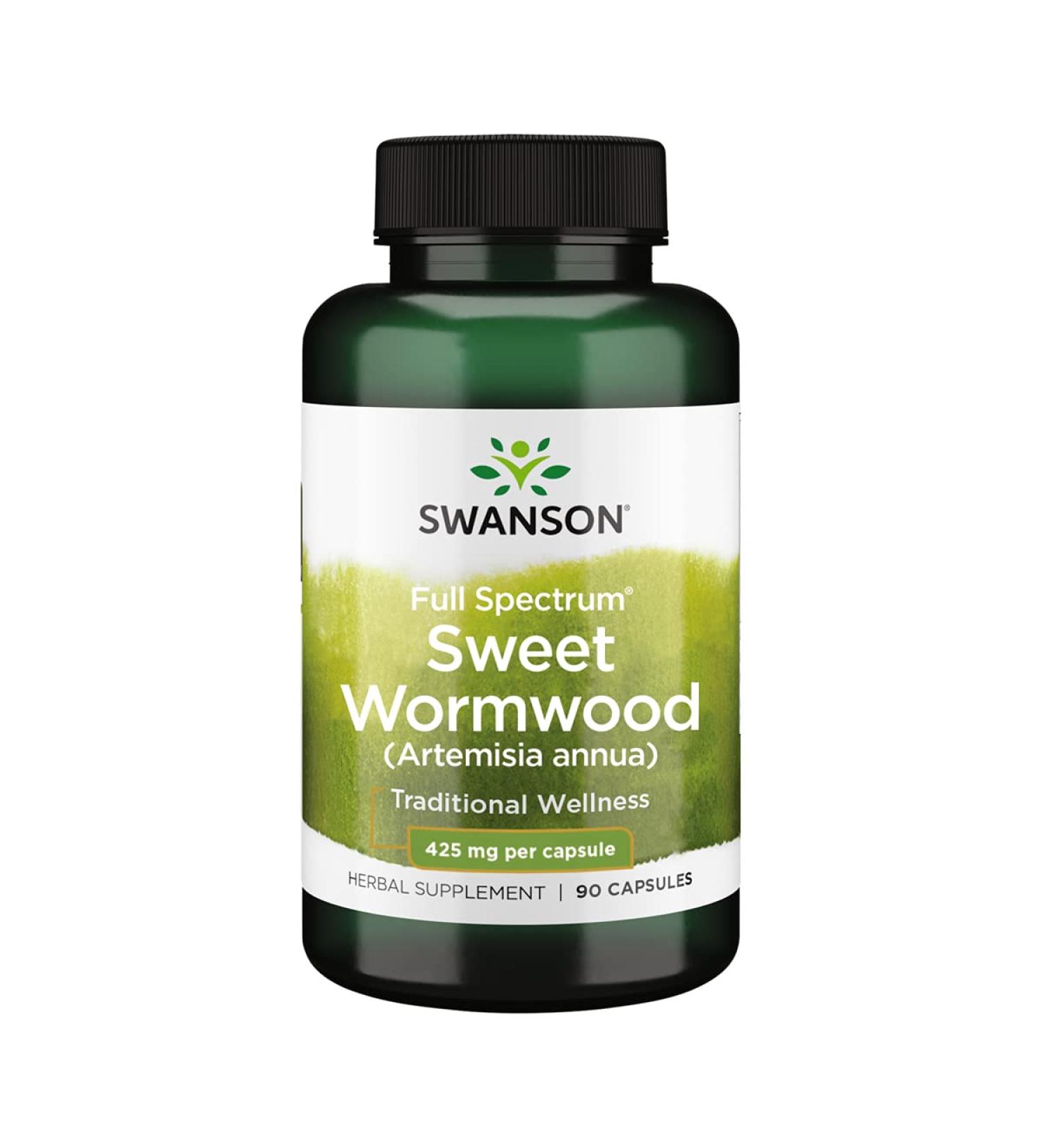 Swanson Sweet Wormwood Capsules - Herbal Supplement with Artemisinin for GI Gut Health Support - Buy Online on GoSupps.com