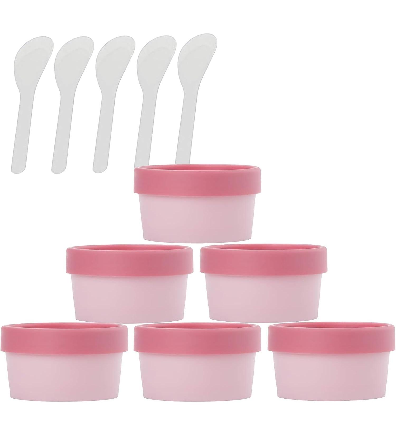 empty jars with lids cosmetic jar B0CKBVKX5Z6 PC Empty 200ml Pink Facial Mask Wide Mouth Plastic Jars 200g Leakproof Cosmetic Pot Container with Lids with 6 PC Spatula (Color : Roze Size : 100ml) ( - Buy Online on GoSupps.com