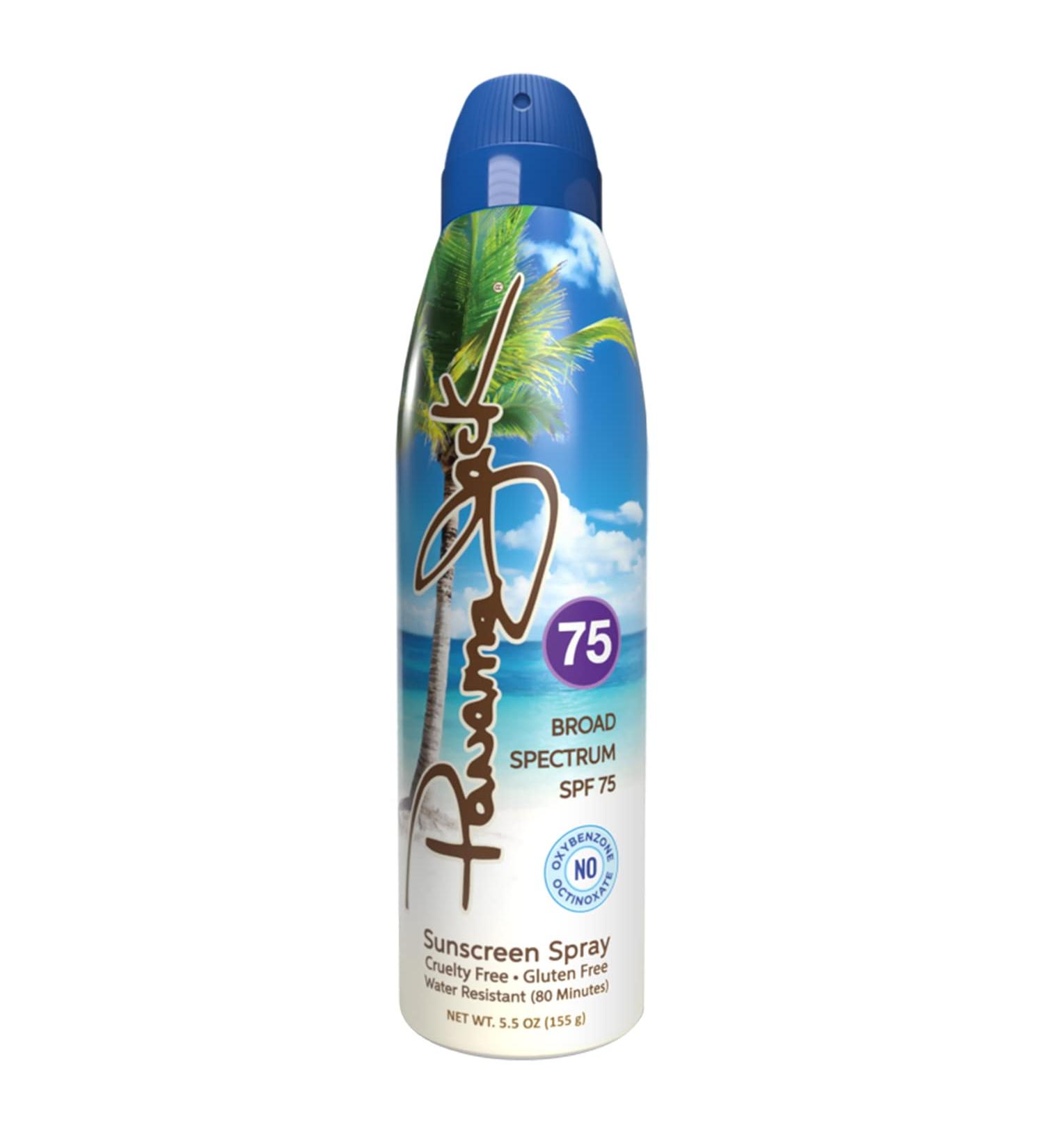 Pamper Your Skin with Panama Jack SPF 75 Continuous Spray Sunscreen - Broad Spectrum UVA/UVB Protection - Water Resistant - Cruelty Free - 5.5 OZ - Buy Online on GoSupps.com