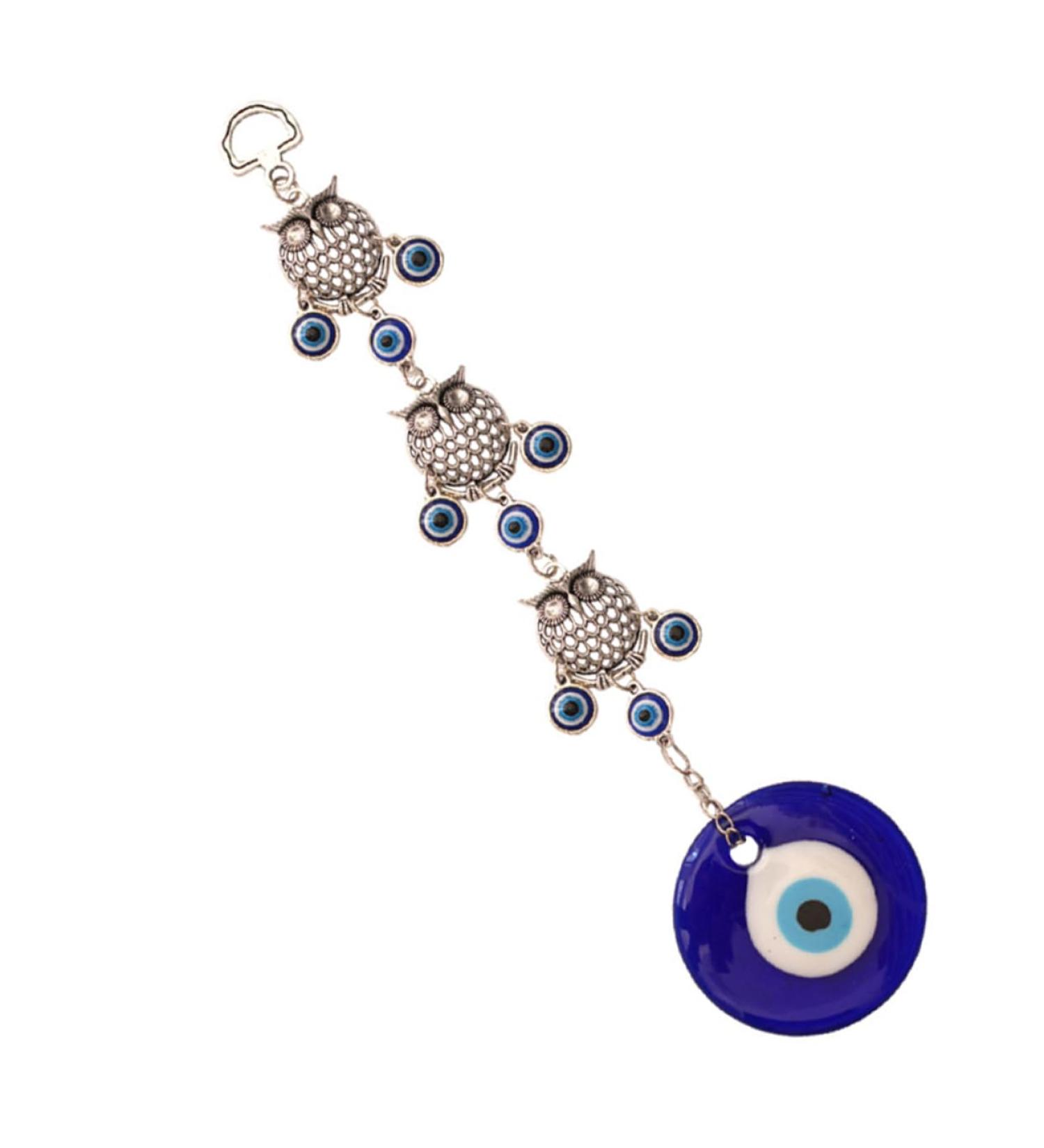 Zerodeko 1pc Glass Eye Pendant Ornament Decor Blue Vintage Turkish Evil Eye Pendant Devil Eye Key Chain Car - Buy Online on GoSupps.com