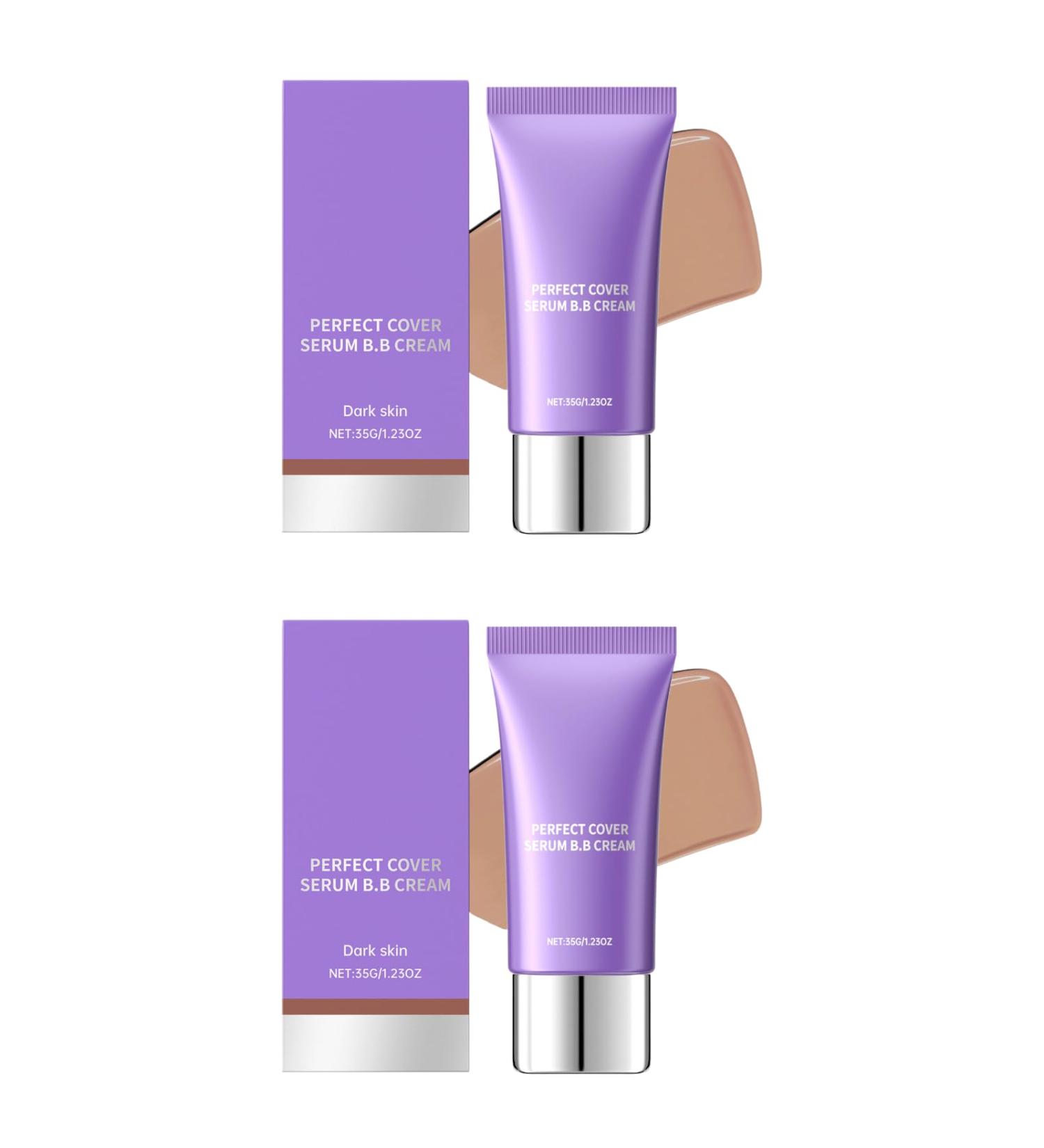 Feuchtigkeitsspendende BB cr me avec dim thicone et dioxyde de titane - couverture l g re pour une peau radieuse et lisse (Dark Skin Tone2pcs) - Buy Online on GoSupps.com