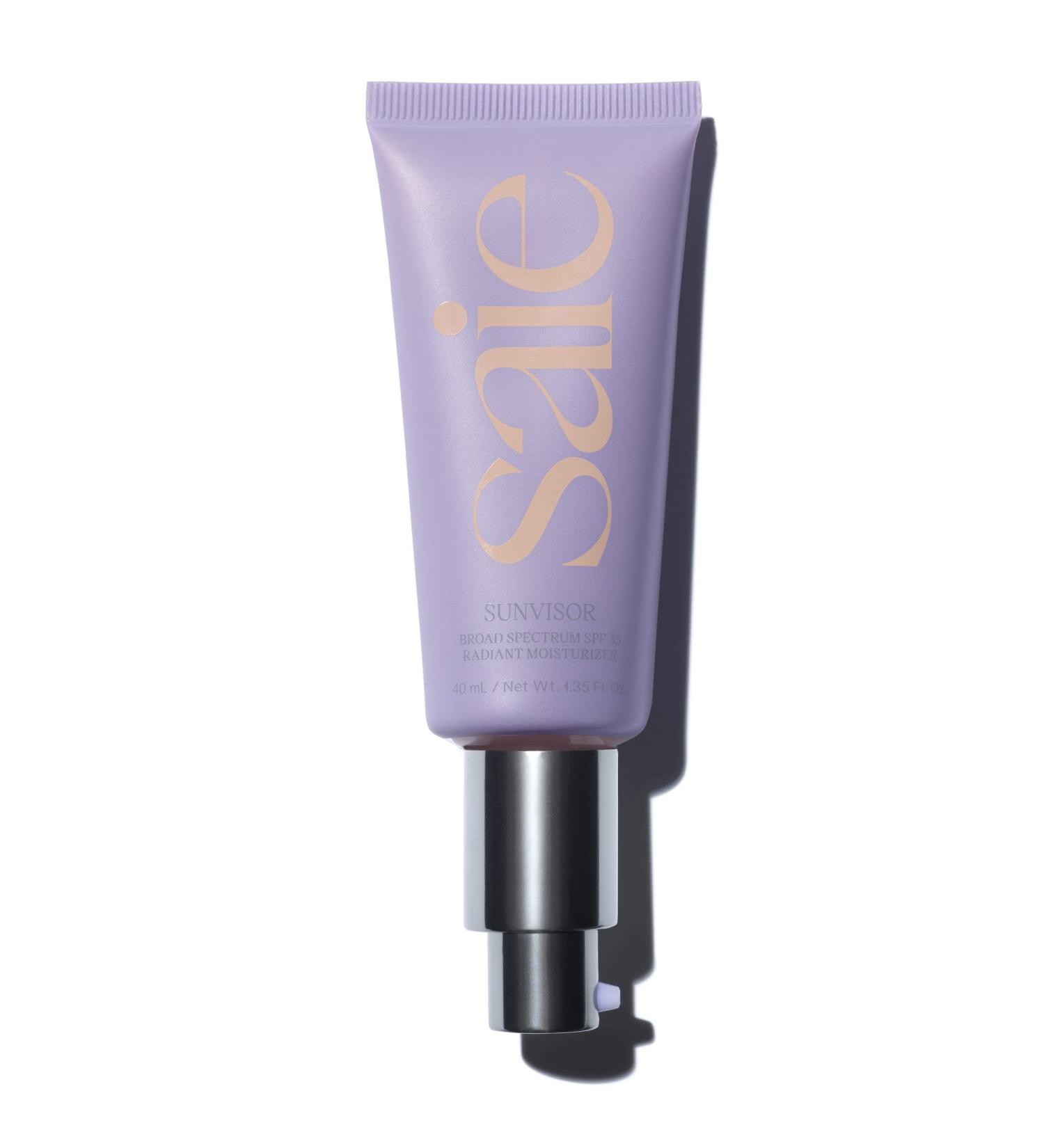 Saie Sunvisor SPF 35 - Broad Spectrum Mineral Sunscreen Moisturizer with Zinc Oxide Hyaluronic Acid & Vitamin C for Hydrating Radiant Skin - 1.35 fl oz - Buy Online on GoSupps.com
