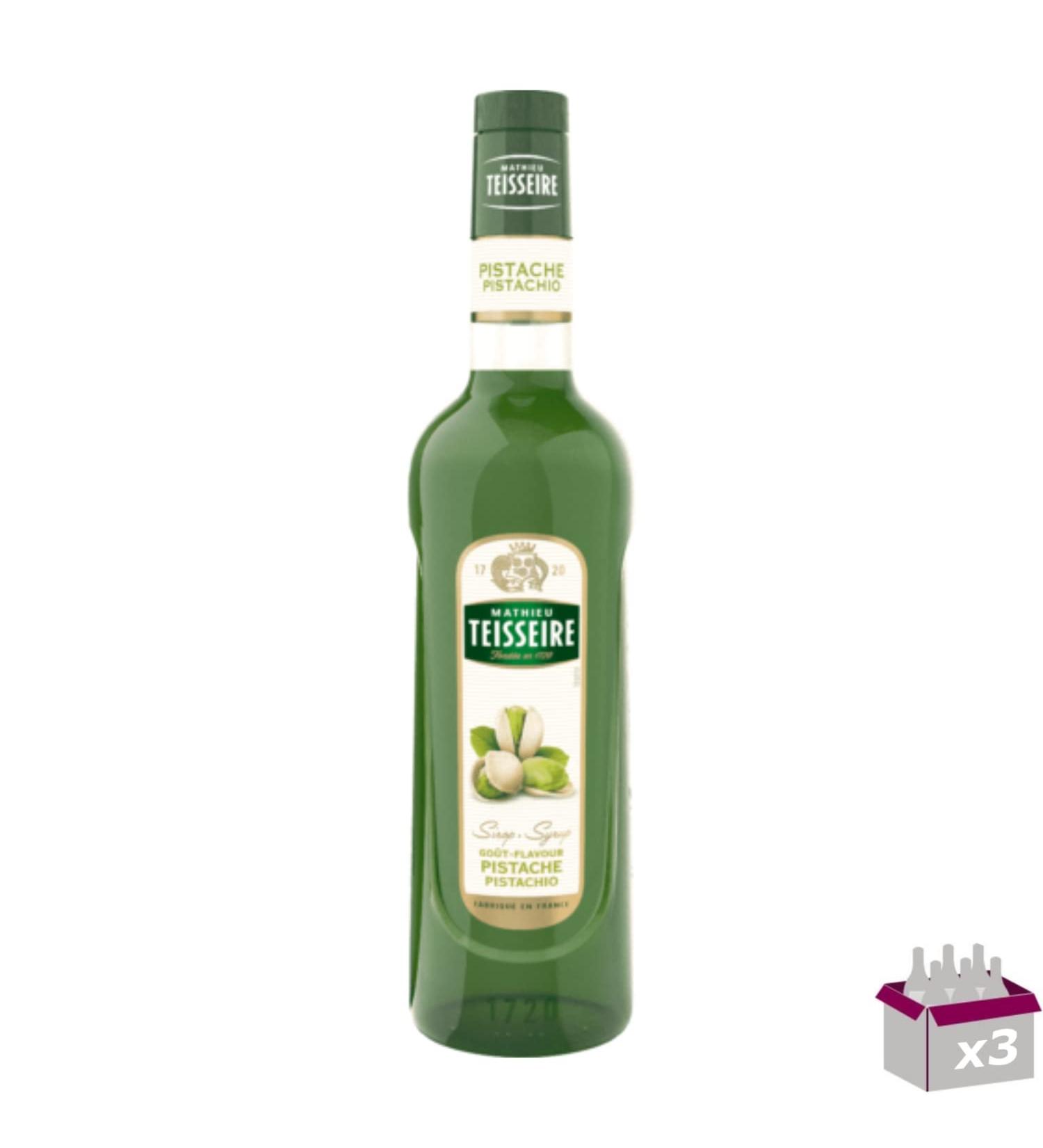 Set of 3 Teisseire Pistachio Syrup 70 cl