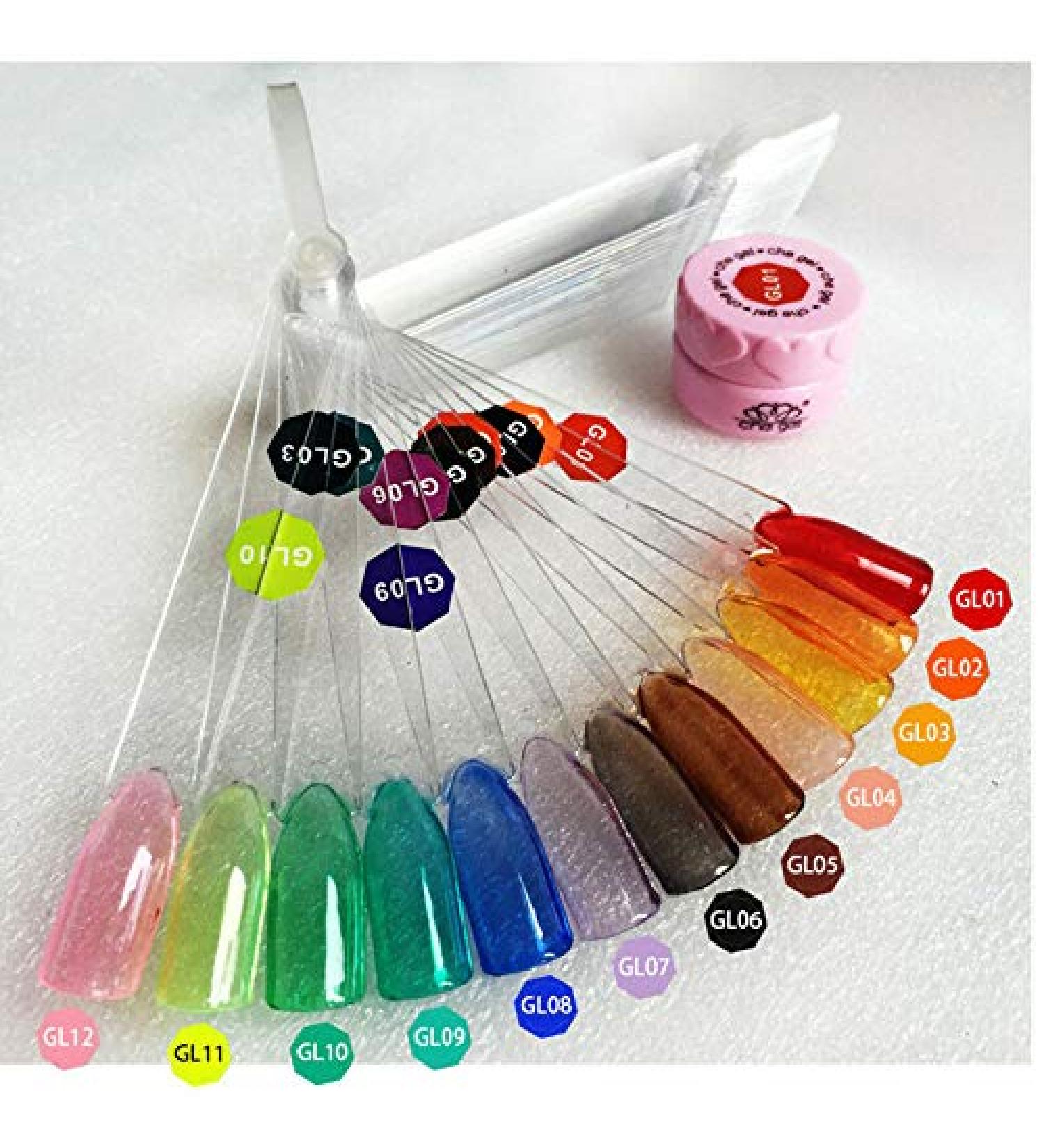 SISI TIME 12 Colors UV Gel Nail Polish Set - Crystal Clear Transparent Jelly Gel Art Kit - Buy Online on GoSupps.com