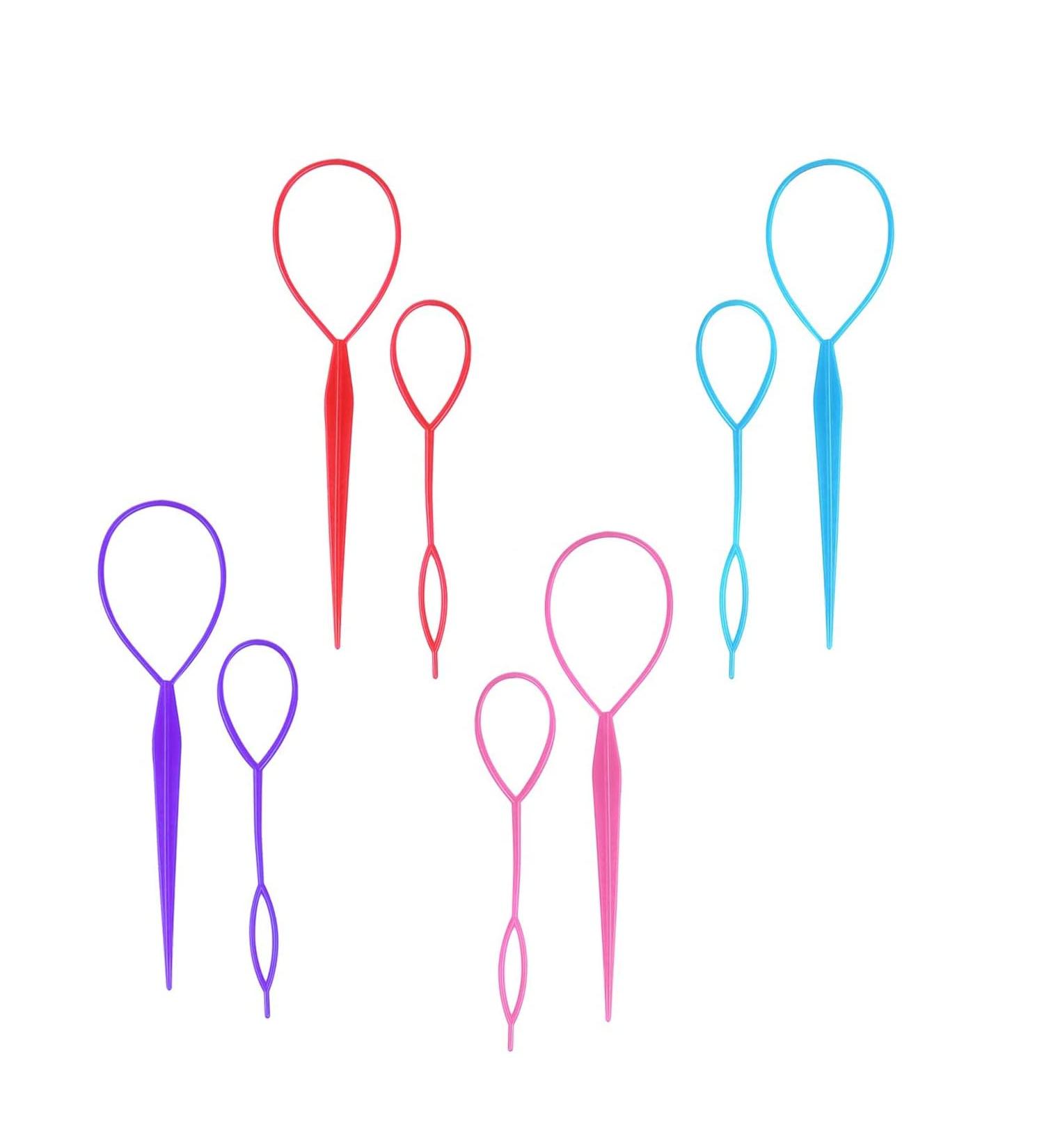 HAALII 8pcs French Braid Tool Loop Set - Hair Tail Styling Accessories for Ponytail and Braids in 4 Colors - Buy Online on GoSupps.com