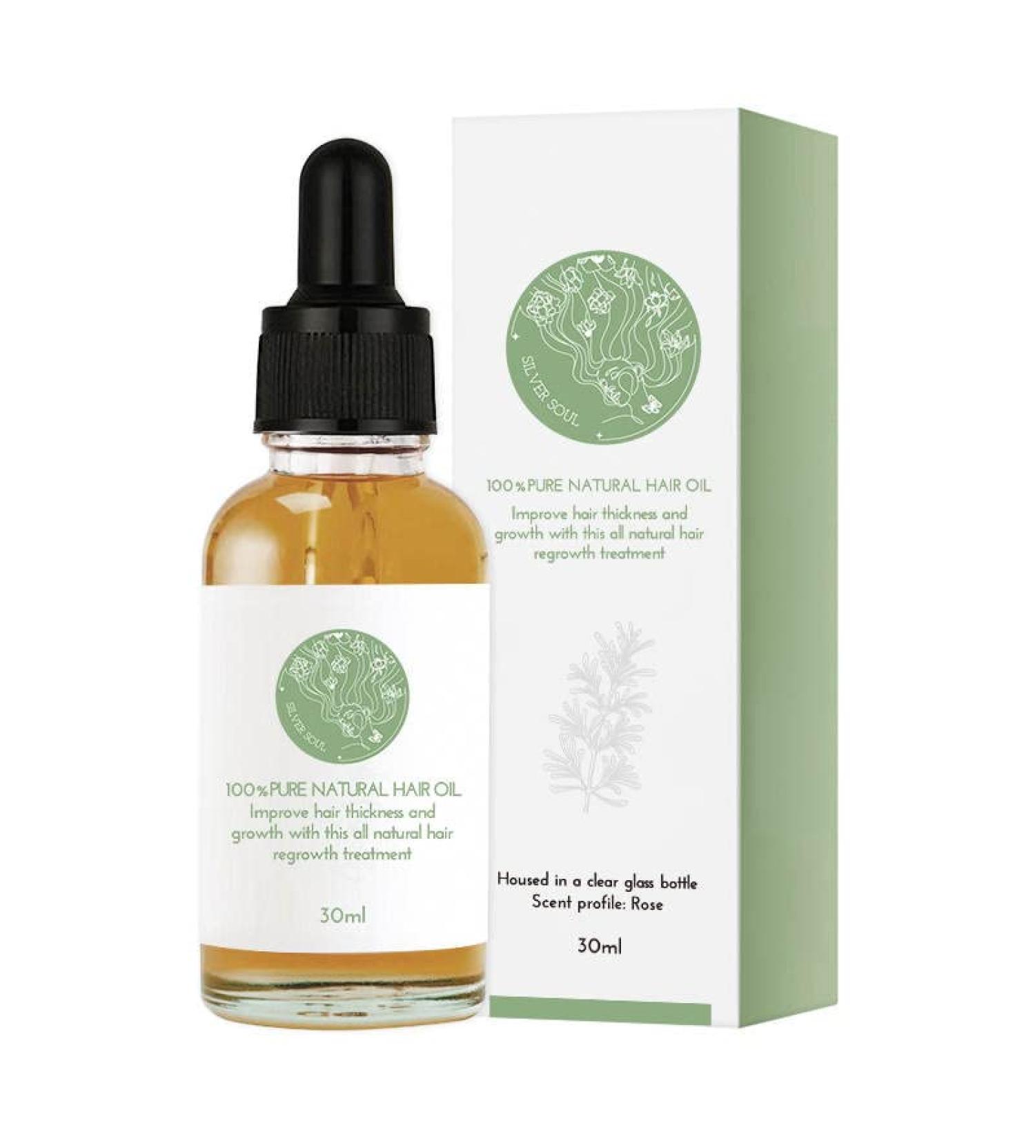 Silver Soul 100% Pure Organic Hair Growth Oil | All-Natural & International Shipping - Buy Online on GoSupps.com