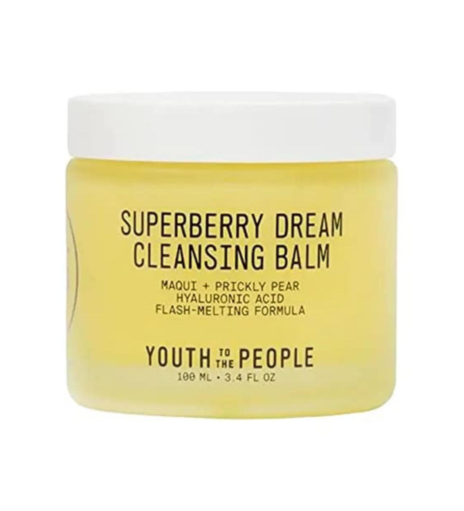 Youth To The People Superberry Dream Cleansing Balm - Hyaluronic Acid Makeup Remover - Vegan Clean Skincare - 3.4oz - Buy Online on GoSupps.com