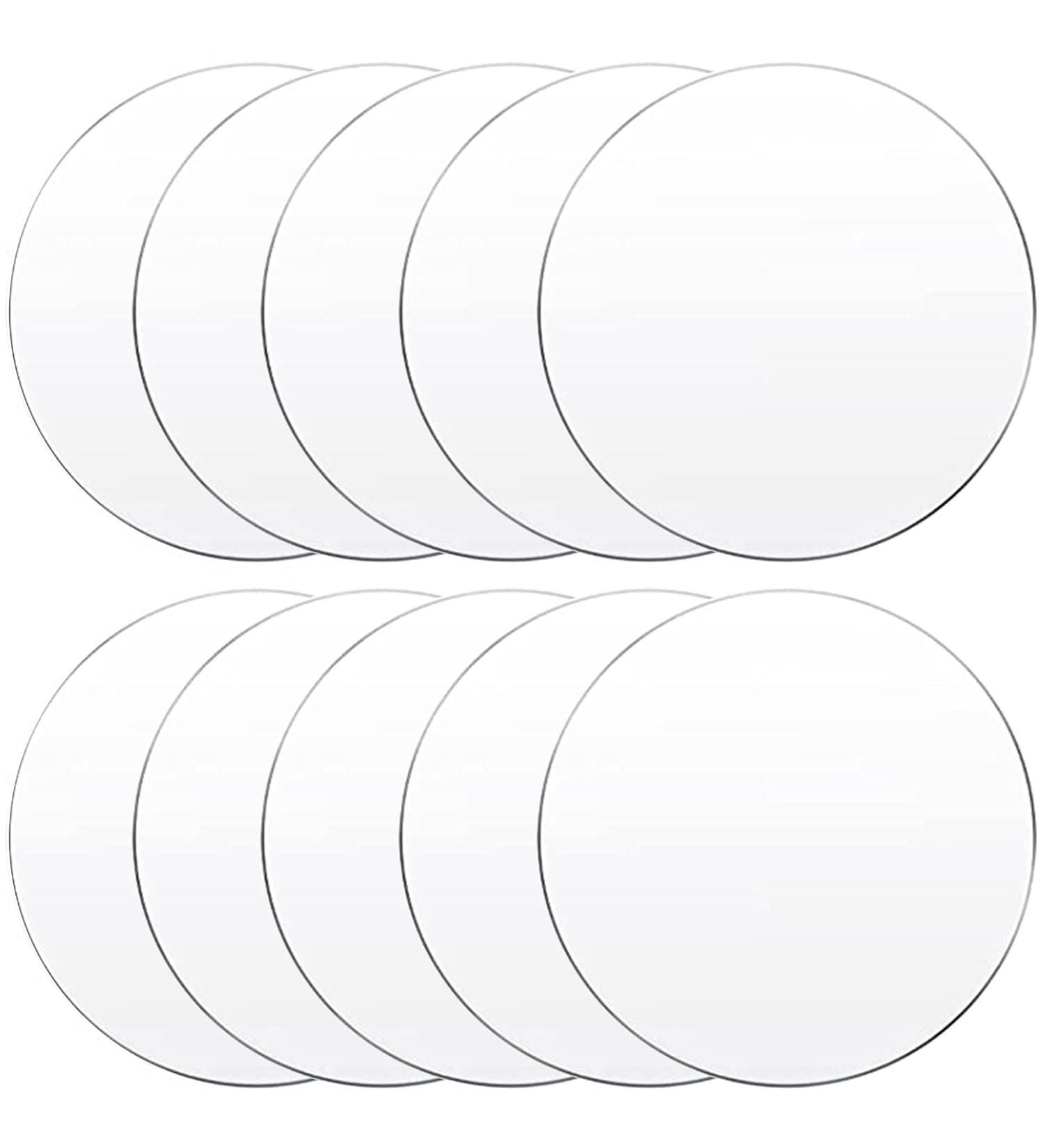 10Pcs 0.04 Thick Clear Acrylic Sheets - Transparent Round Panels for Picture Frame, Painting, DIY Crafts - 2.5 inch (6.35 cm) - Buy Online on GoSupps.com