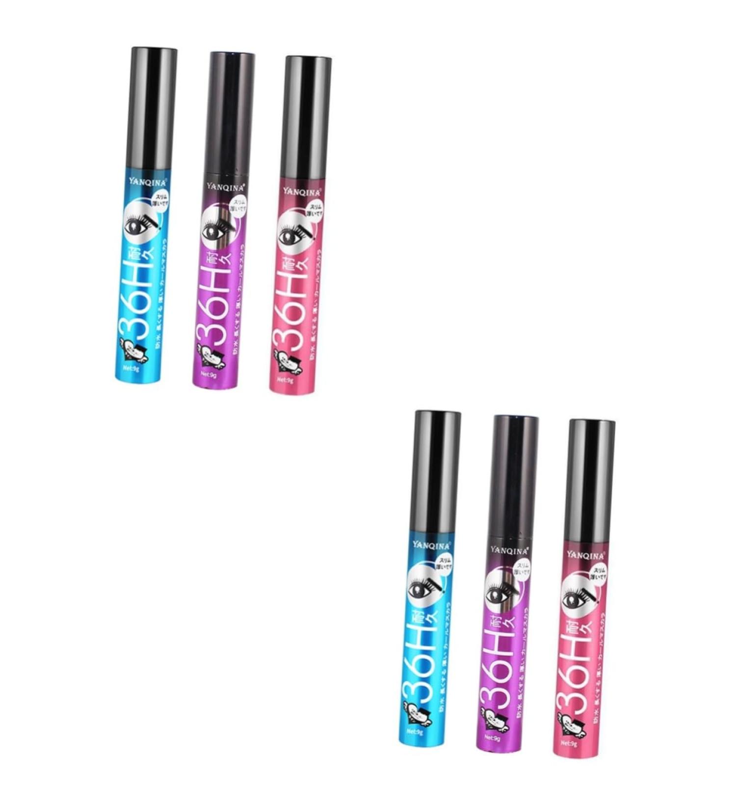TOVINANNA 6 pcs Purple Lady Blue Lengthening Mascara Red Lashes Tube Waterproof Fiber for Curling - Buy Online on GoSupps.com
