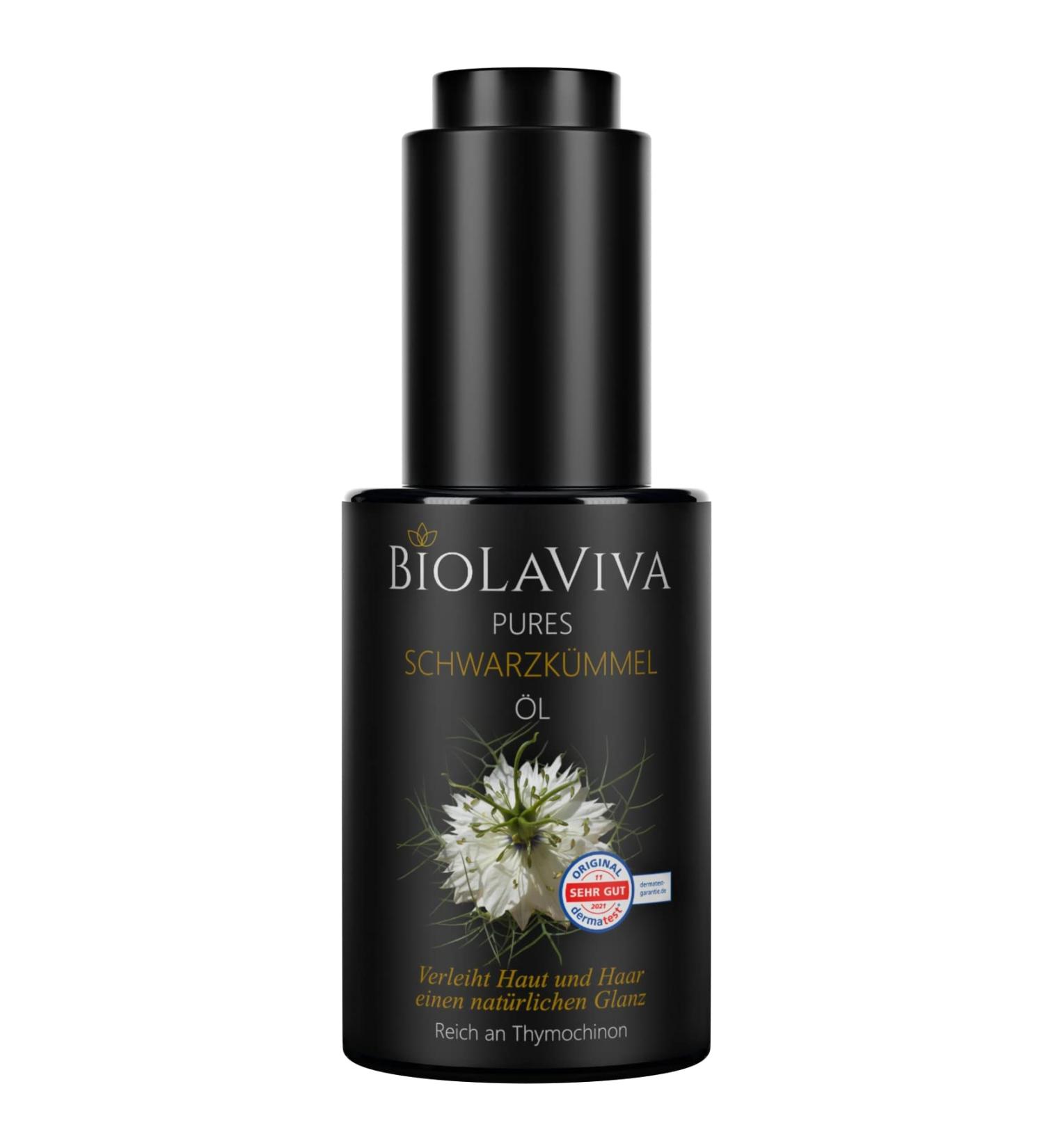 Premium Organic Black Cumin Oil - Pure Cold-Pressed 30ml | Biolaviva Natural Skin & Hair Care - Buy Online on GoSupps.com