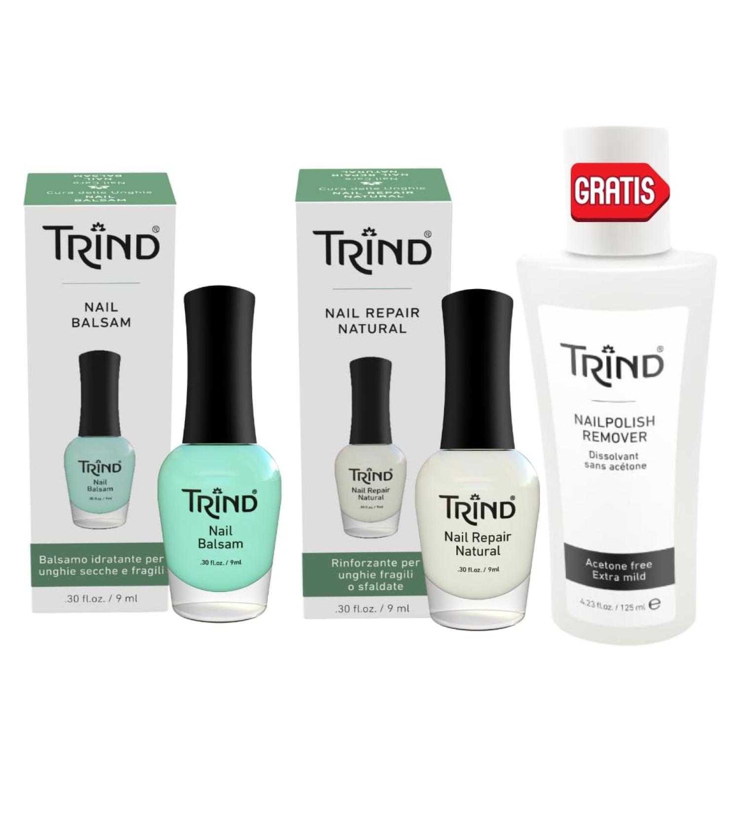  ENHANCEMENTS Nail strengthening healing kit | Nail Repair + Nail Balsam + Remover | Nails damaged by semi-permanent gel | Repairs hydrates protects | the three beautiful things. - Buy Online on GoSupps.com