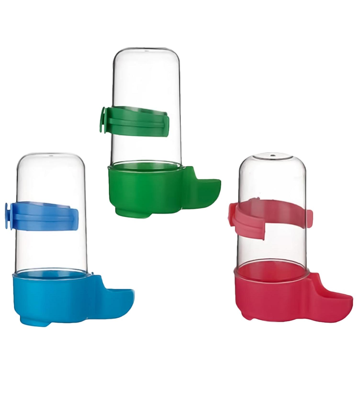 MEISH 3pcs Automatic Bird Feeders Bird Water Dispenser Automatic Bird Water Bottle Food Feeder for Parrots Budgie - Buy Online on GoSupps.com