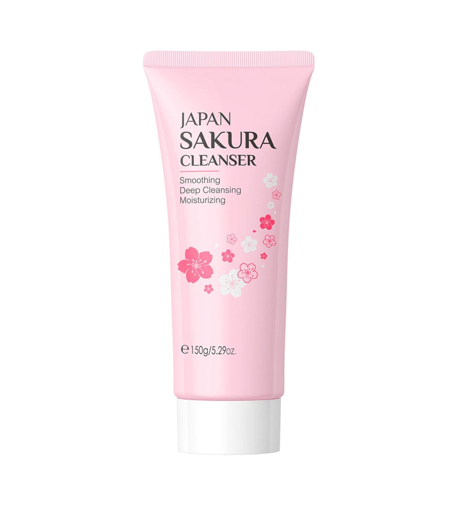 150g Cherry Blossom Hydrating Facial Cleanser for Women Girls Gentle Foaming Face Wash Daily Skincare Moisturizing Cleansing Non Drying Pink One Size One Size Pink - Buy Online on GoSupps.com