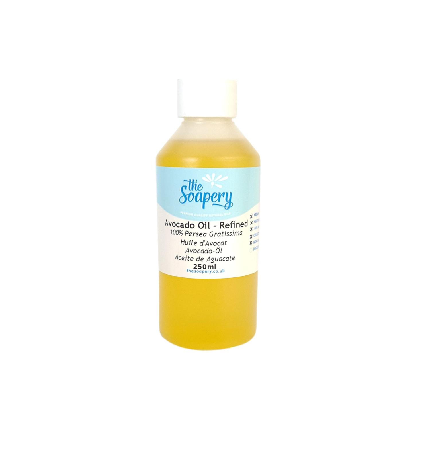 Avocado Oil - 250ml refined cosmetic quality for massage aromatherapy soap and natural skin care