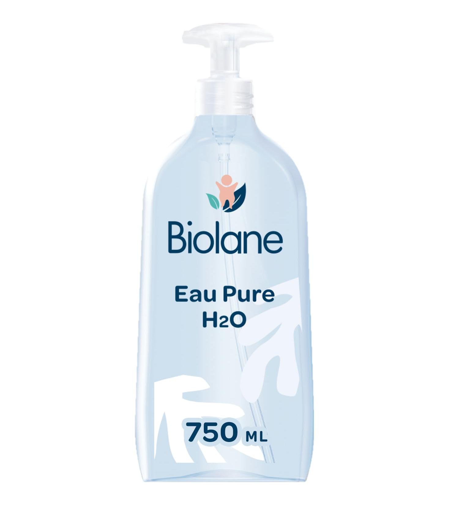 BIOLANE - Pure H2O Water - New Packaging - Baby Face Body & Seat Cleanser - Leave-in - 1 pump bottle 750ml - Made in France - Buy Online on GoSupps.com