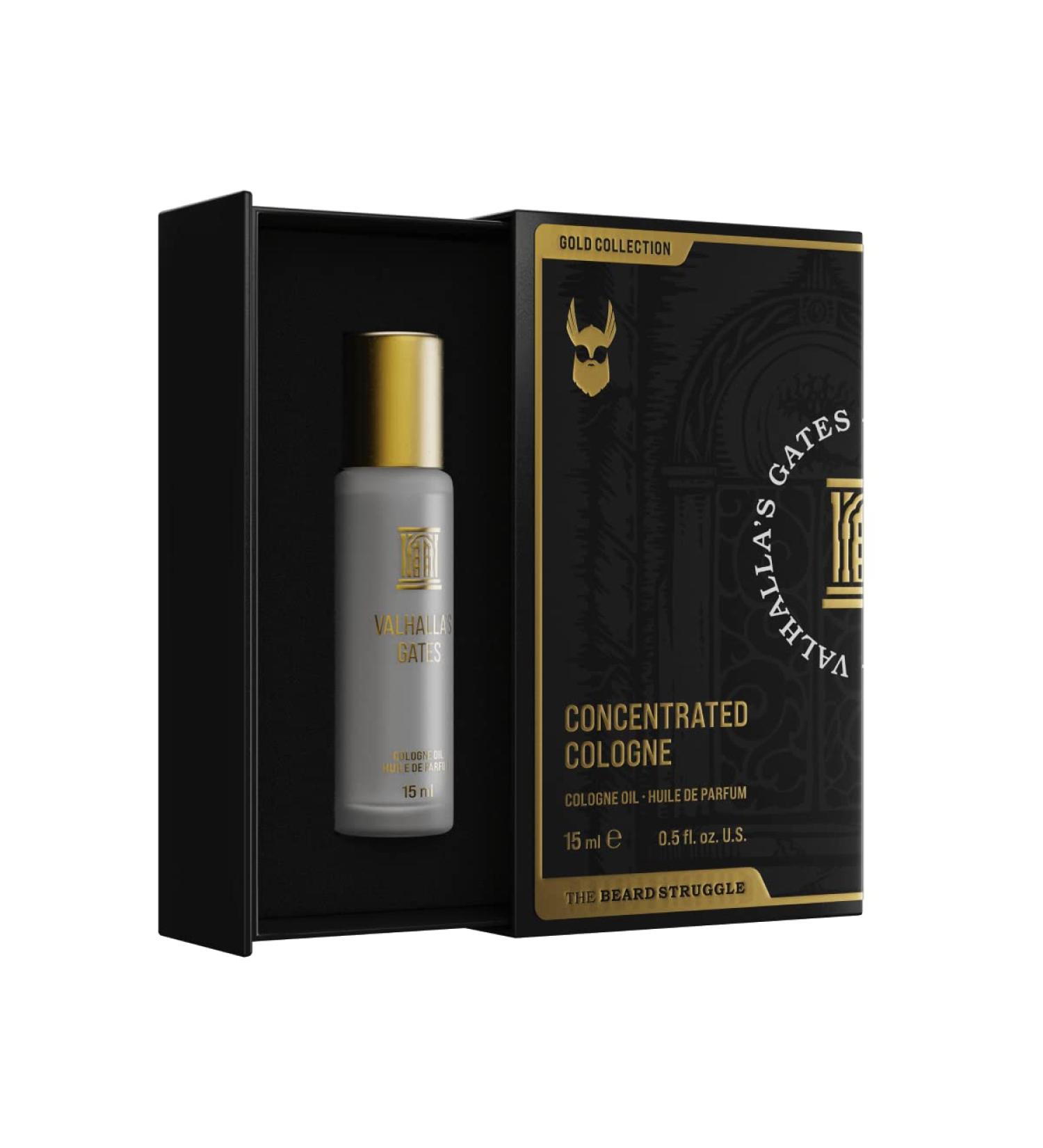 Concentrated Cologne for Men by Beard Struggle - 6x More Longer Than Traditional Colognes - Gold Collection - Valhalla's Gates - Mens Cologne 15 mL / 0.5 US. fl. oz. Glass Roller Bottle - Buy Online on GoSupps.com
