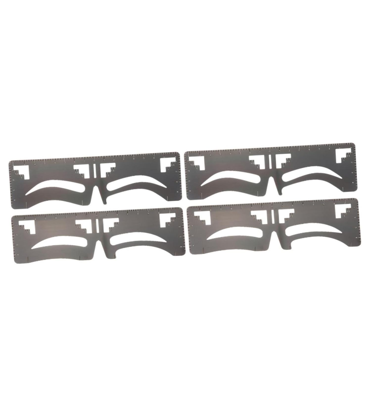 Beavorty 4 Pcs Eyebrow Ruler Makeup Tools Ink Stamp Brow Mapping Eyebrow Shaping Stencil Card Balance - Buy Online on GoSupps.com