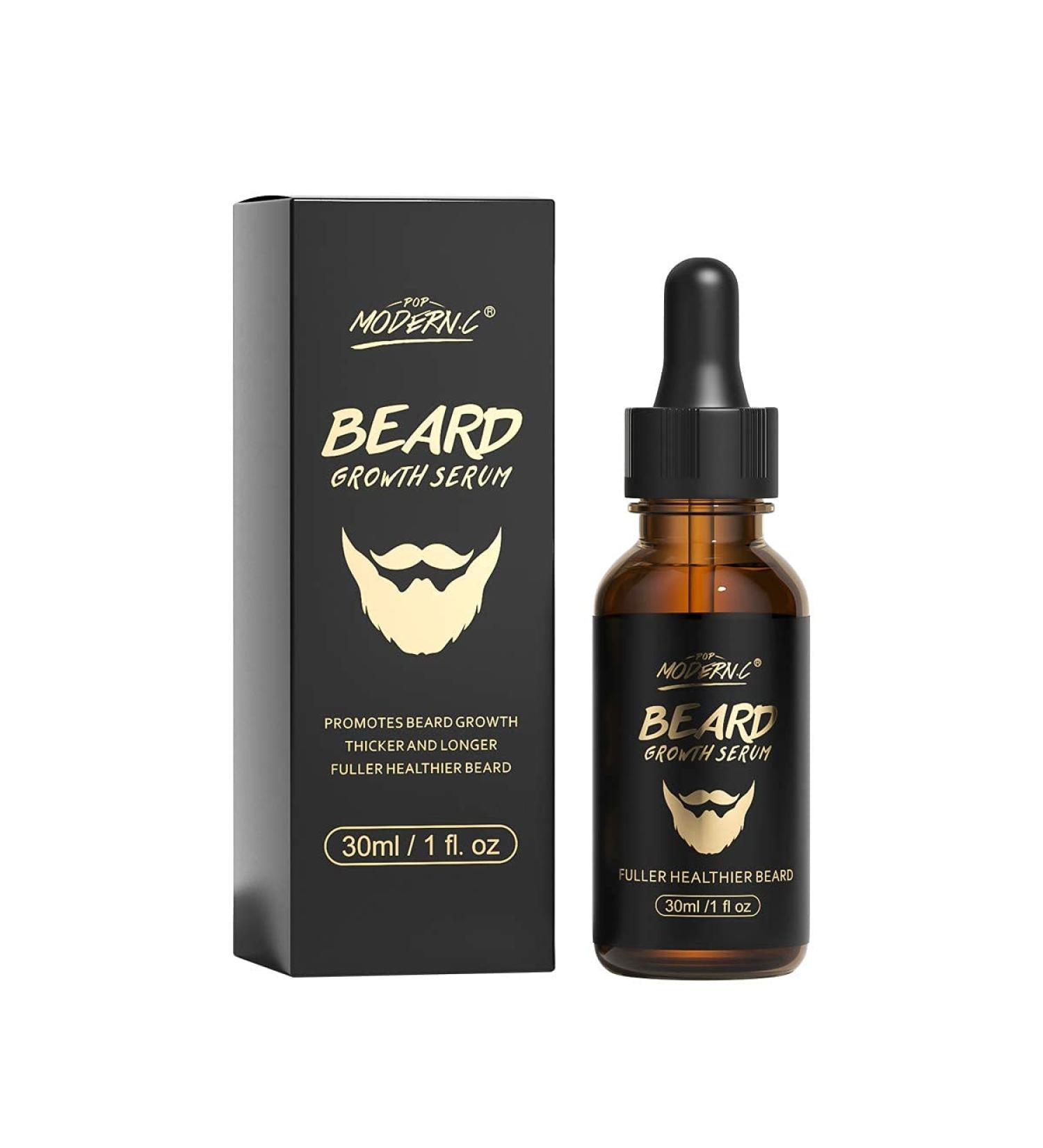 Beard Growth Oil with Biotin & Caffeine - Stimulate & Promote Thicker Facial Hair for Men - Buy Online on GoSupps.com