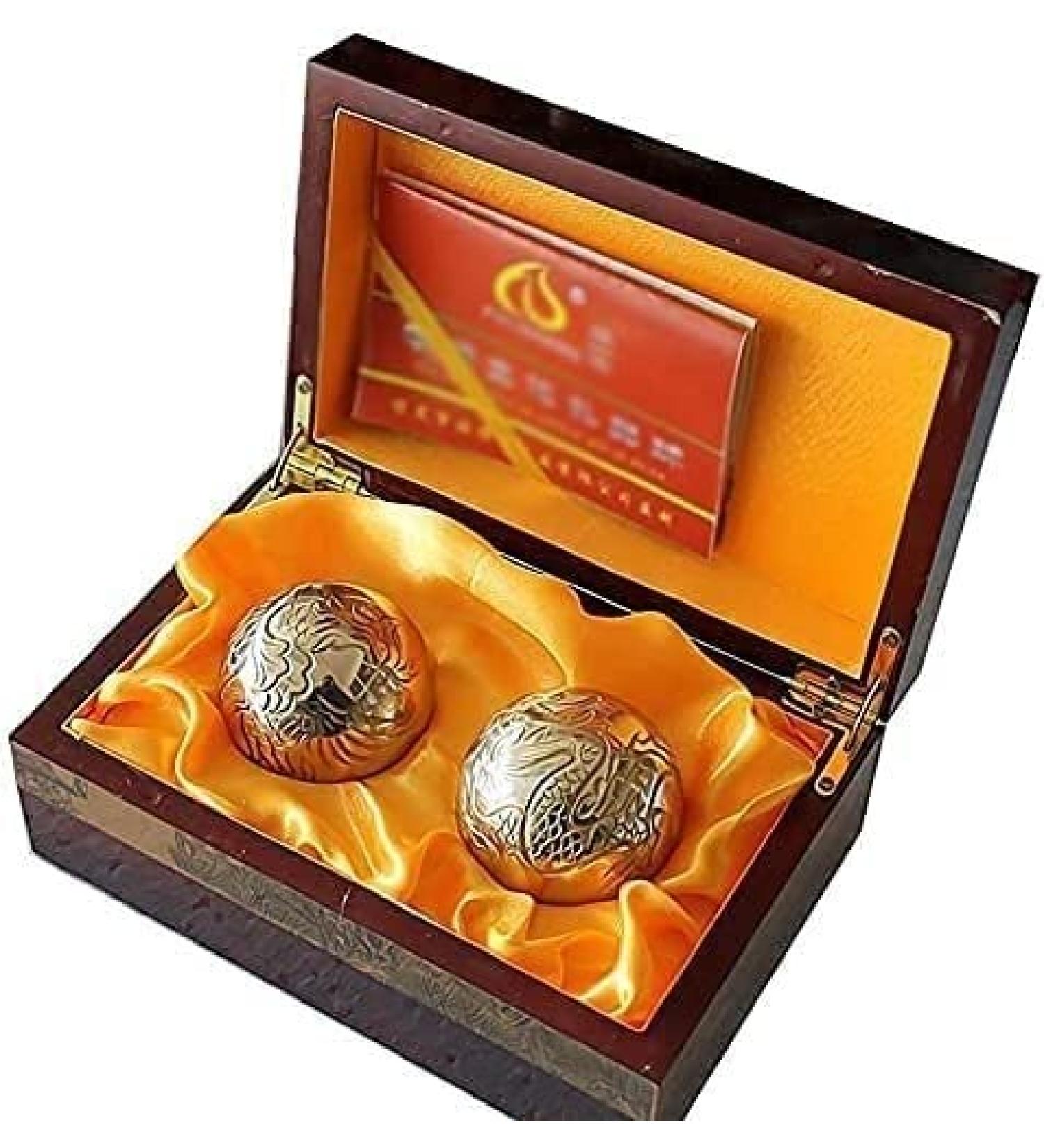 Buy Baoding Balls - Chinese Meditation & Massage Ball Set for Stress Relief | Dragon & Phoenix Collection with Gift - Buy Online on GoSupps.com