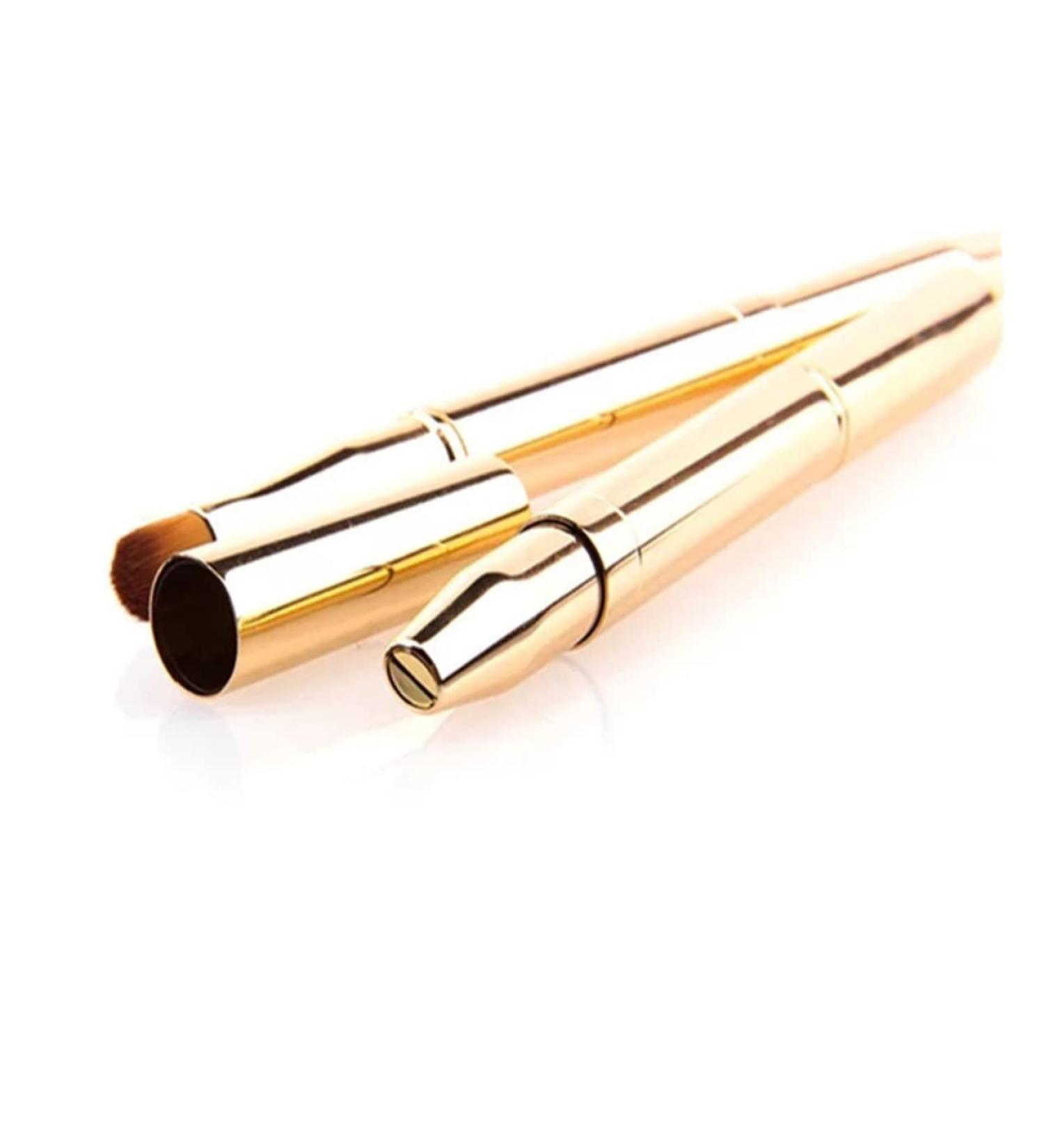 Angoily Applicator Concealer Brush Make up Double-sided Lip Brush Dual End Lip Brush Retractable Lipbrush Makeup Brushed Lip Gloss Lip Makeup Lip Printable Eyebrow Brush 14.5*1*1cm Golden - Buy Online on GoSupps.com