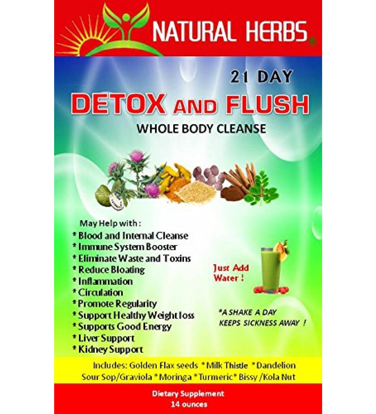Detox & Flush Whole Body Cleanse - 14 oz Dietary Supplement with Milk Thistle Extract - Buy Online on GoSupps.com