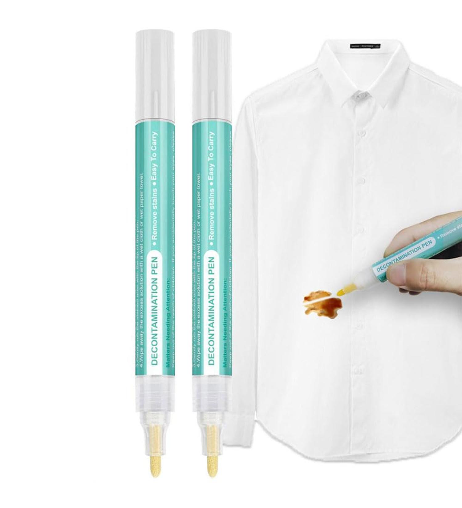 Bleach Pen Stain Remover Pen for Clothes Wash Instant Stain Remover Stick Laundry Free Portable Grease Stain Removing Pen (2PC) - Buy Online on GoSupps.com