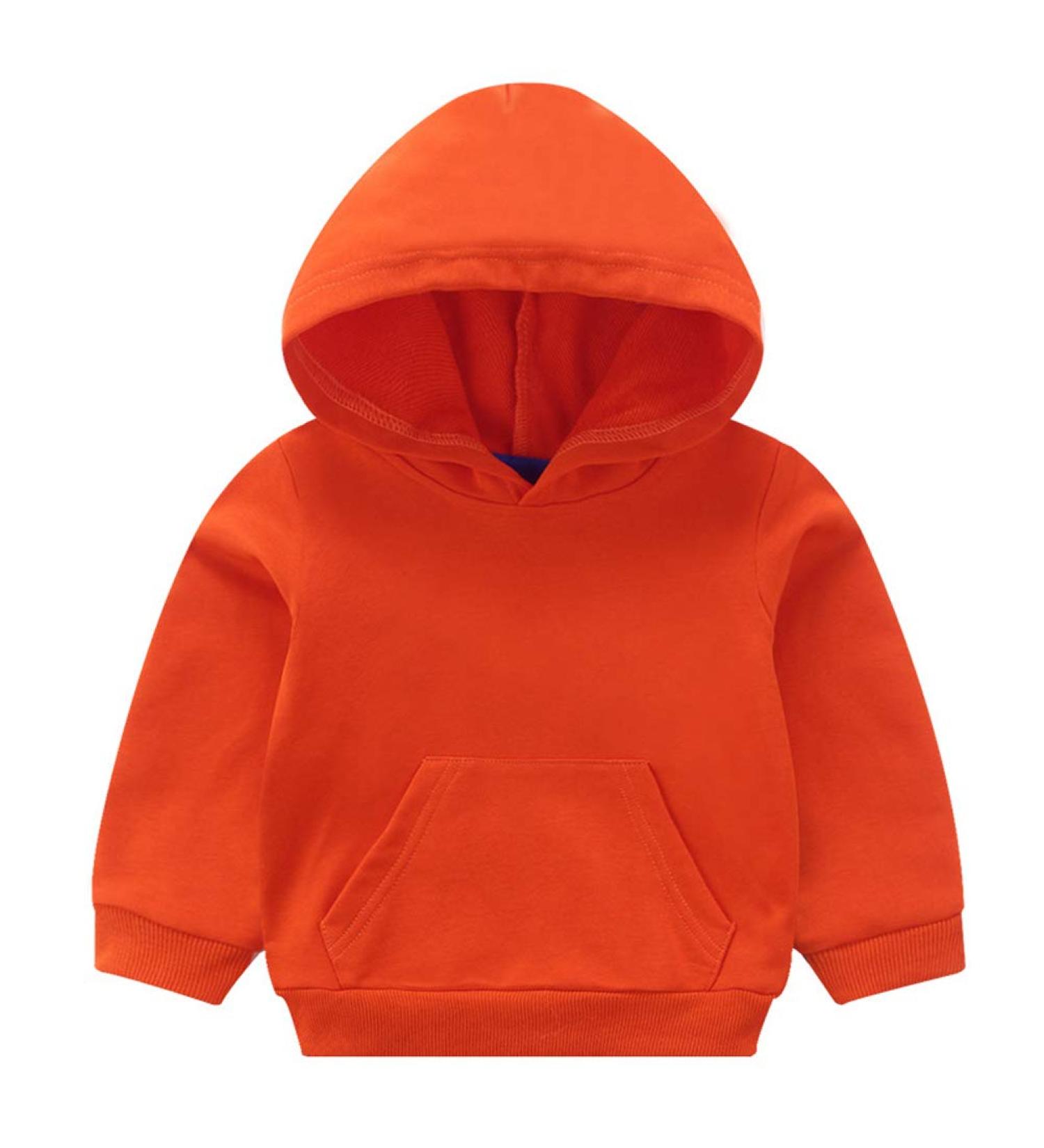 Taigood Kids Hoodie Sweatshirt | Boys & Girls Warm Top | 1-7 Years | Orange - Buy Online on GoSupps.com