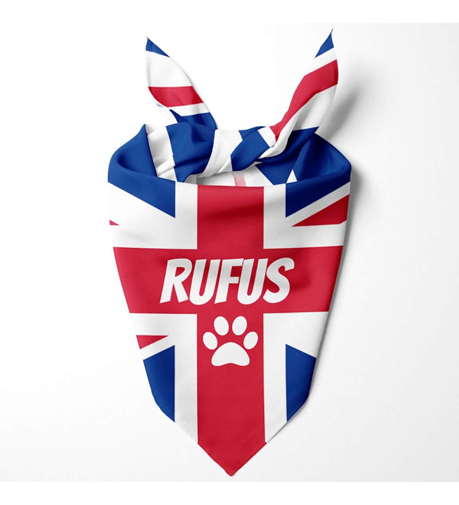 Personalized Dog Hollow Collar - Great Britain Motif (England Scotland Wales) - British Flag Design for Dogs - Buy Online on GoSupps.com