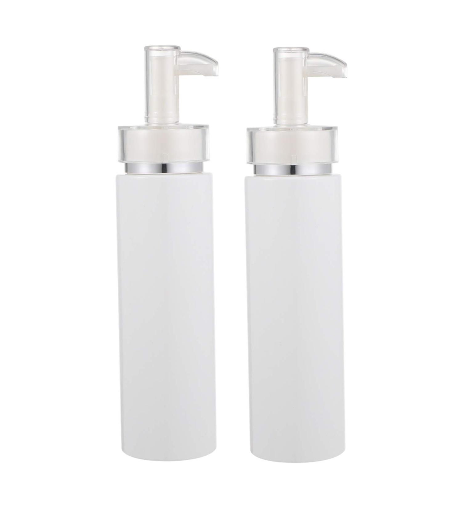 FRCOLOR 2pcs 200ml Plastic Pump Dispenser Bottles for Lotion Massage Oil Shampoo Empty Containers Refillable Liquid Accessories - Buy Online on GoSupps.com