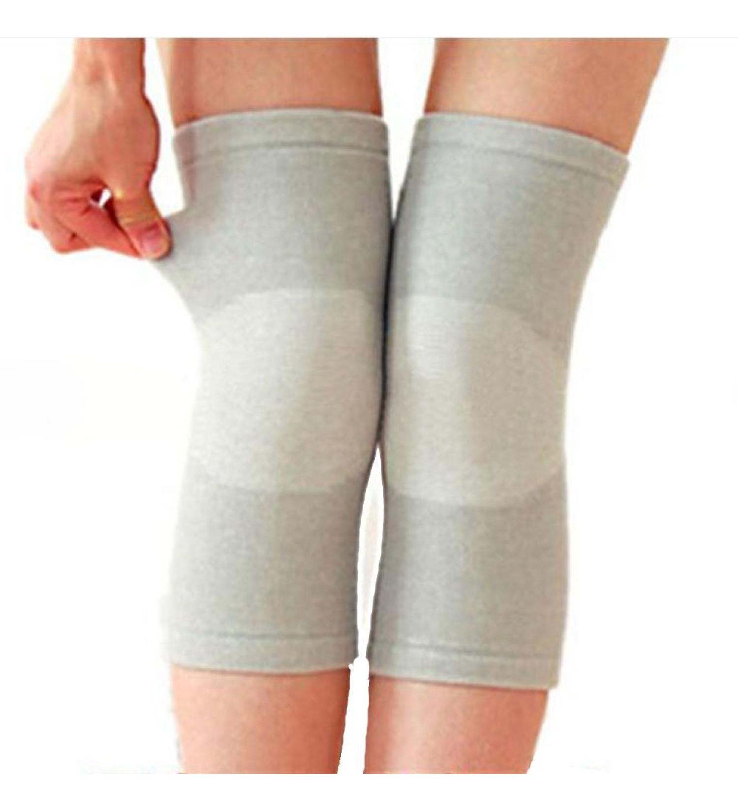 Ultra-Thin Bamboo Charcoal Knee Sleeve | Leg Support Brace for Sports & Outdoor Activities - Volleyball Basketball Yoga (L - Buy Online on GoSupps.com