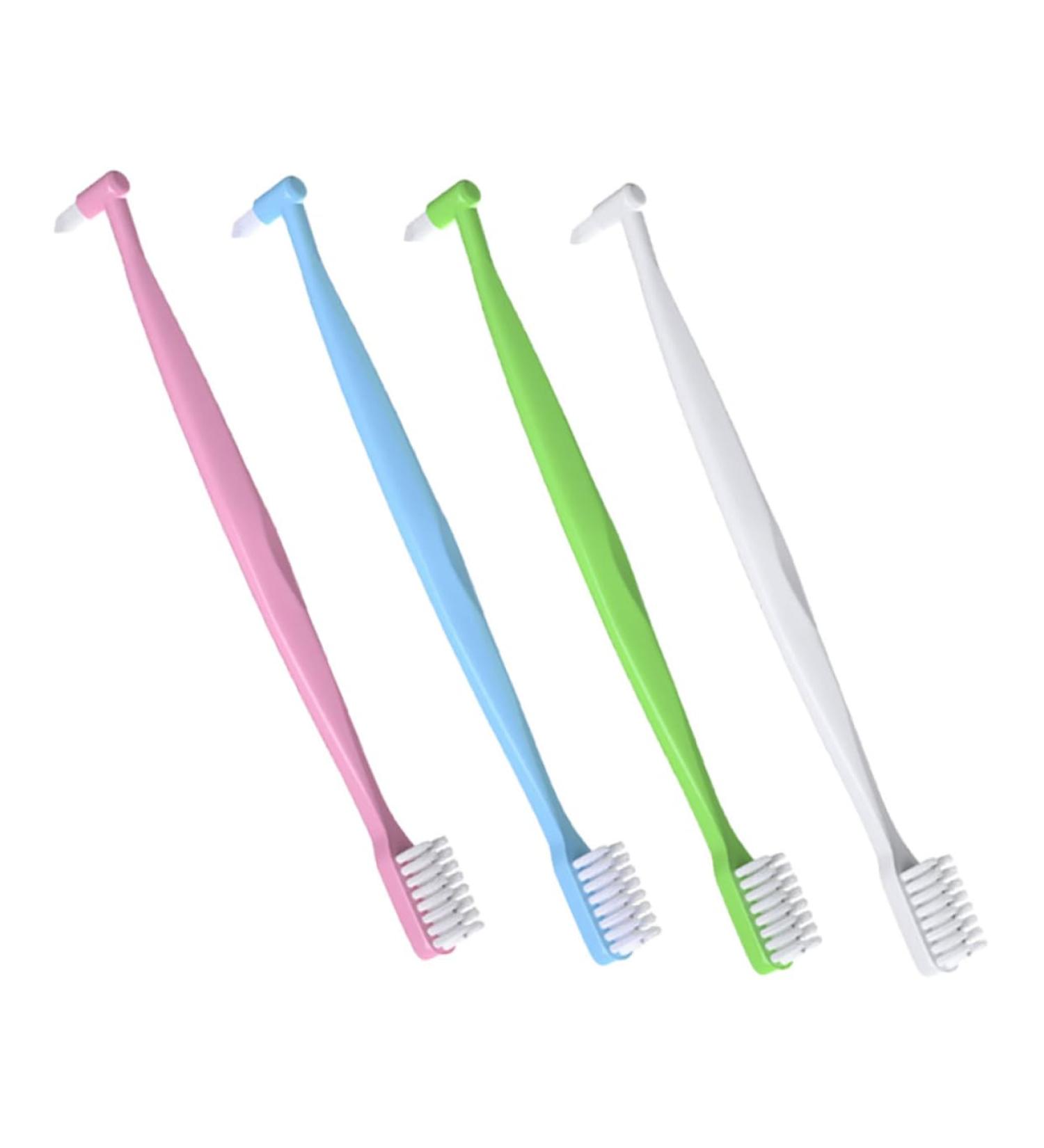 Buy Homsfou Travel Toothbrush Set - 4 Double-Sided Ergonomic Toothbrushes for Wisdom Teeth & Detail Cleaning | International Shipping - Buy Online on GoSupps.com