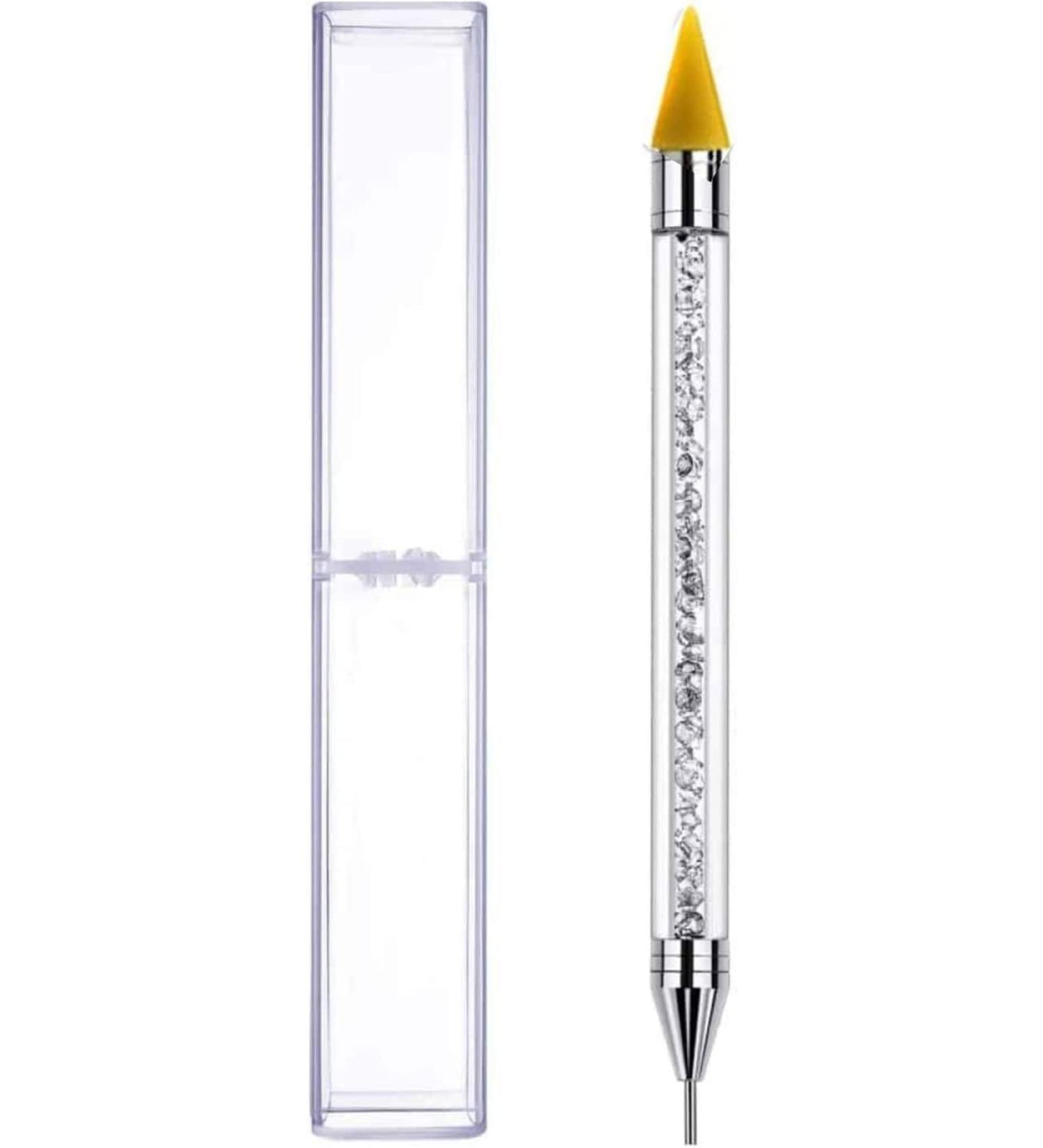 Nail Art Dual Ended Crystal Rhinestone Gem Picker Wax Gem Pickup Pen Tool Art DIY Decoration Tool For Picking Nail Rhinestones Crystal Studs Gems Caviar Beads jewel Diamond Stones - Buy Online on GoSupps.com