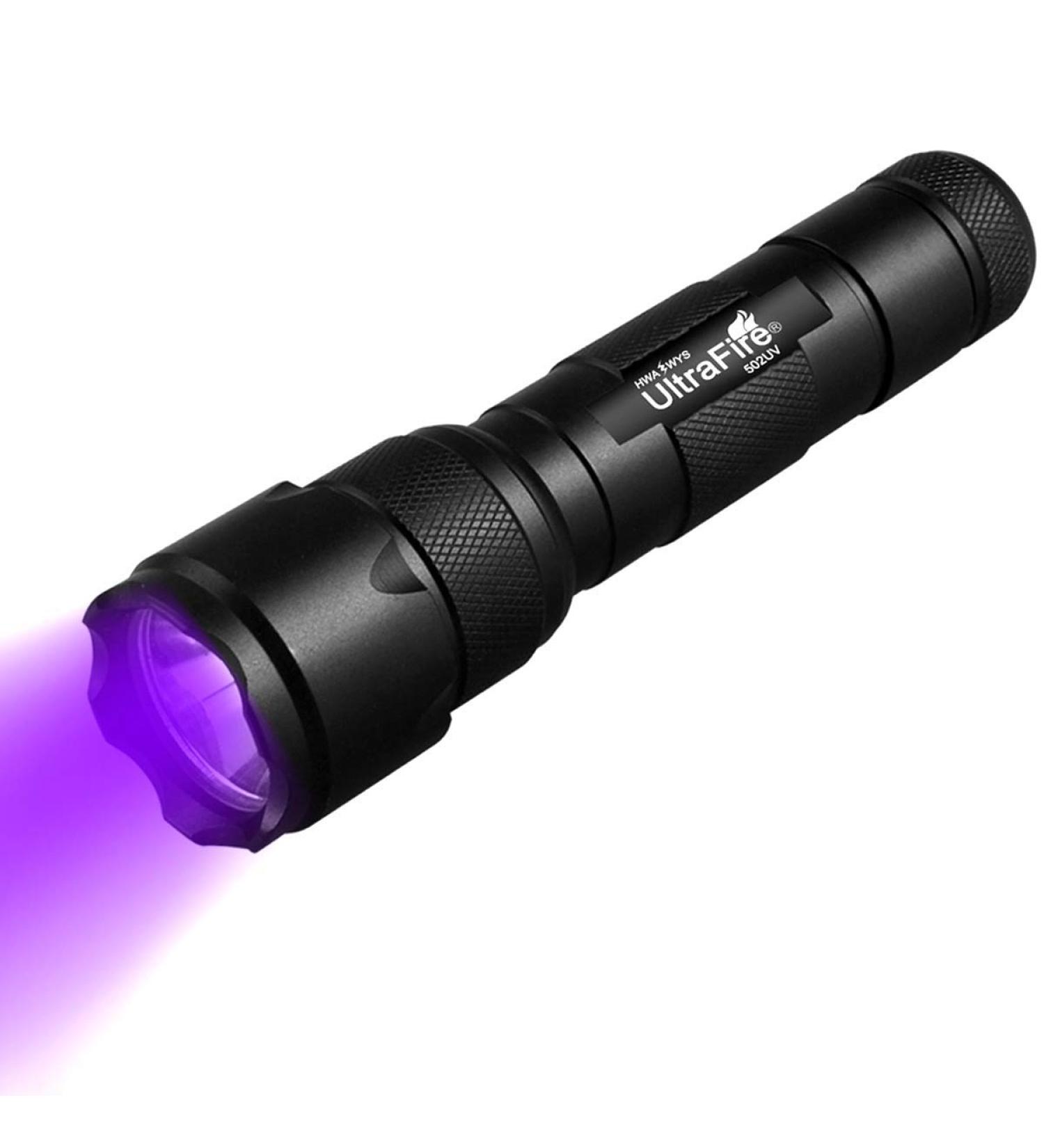 Ultrafire UV Flashlight - Super Power 395-405NM LED Black Light for Leak Detection Pet Stains & Bed Bugs - International Shipping Available - Buy Online on GoSupps.com