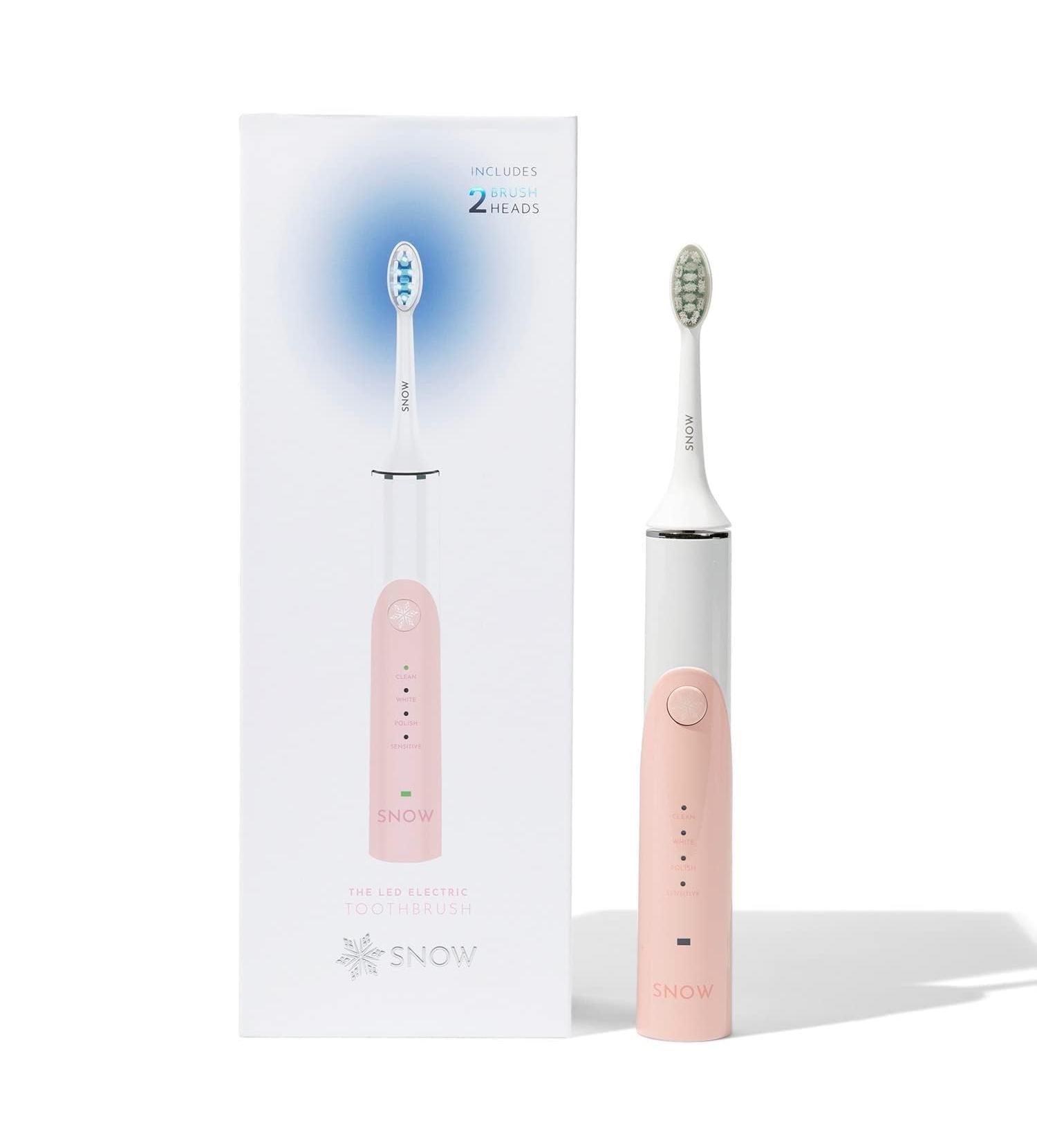 Snow LED Electric Toothbrush Gen 2 - Rechargeable Sonic Toothbrush for Adults - Whitening & Cleaning with LED Light - Coastal Sunset Pink - Buy Online on GoSupps.com