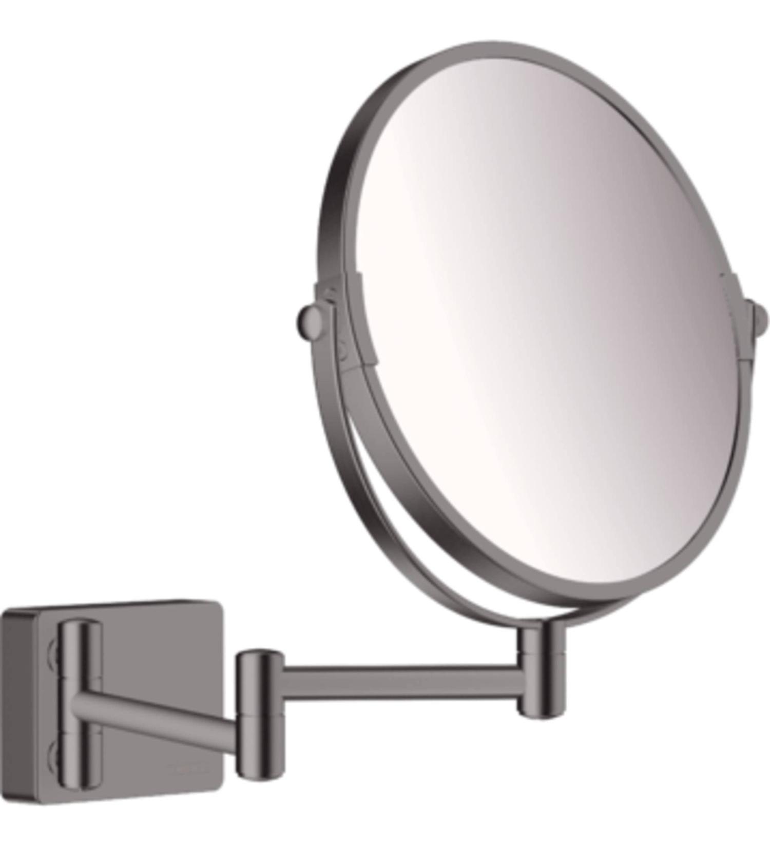 hansgrohe AddStoris Shaving mirror brushed black chrome 41791340 without LED light Brushed Black Chrome