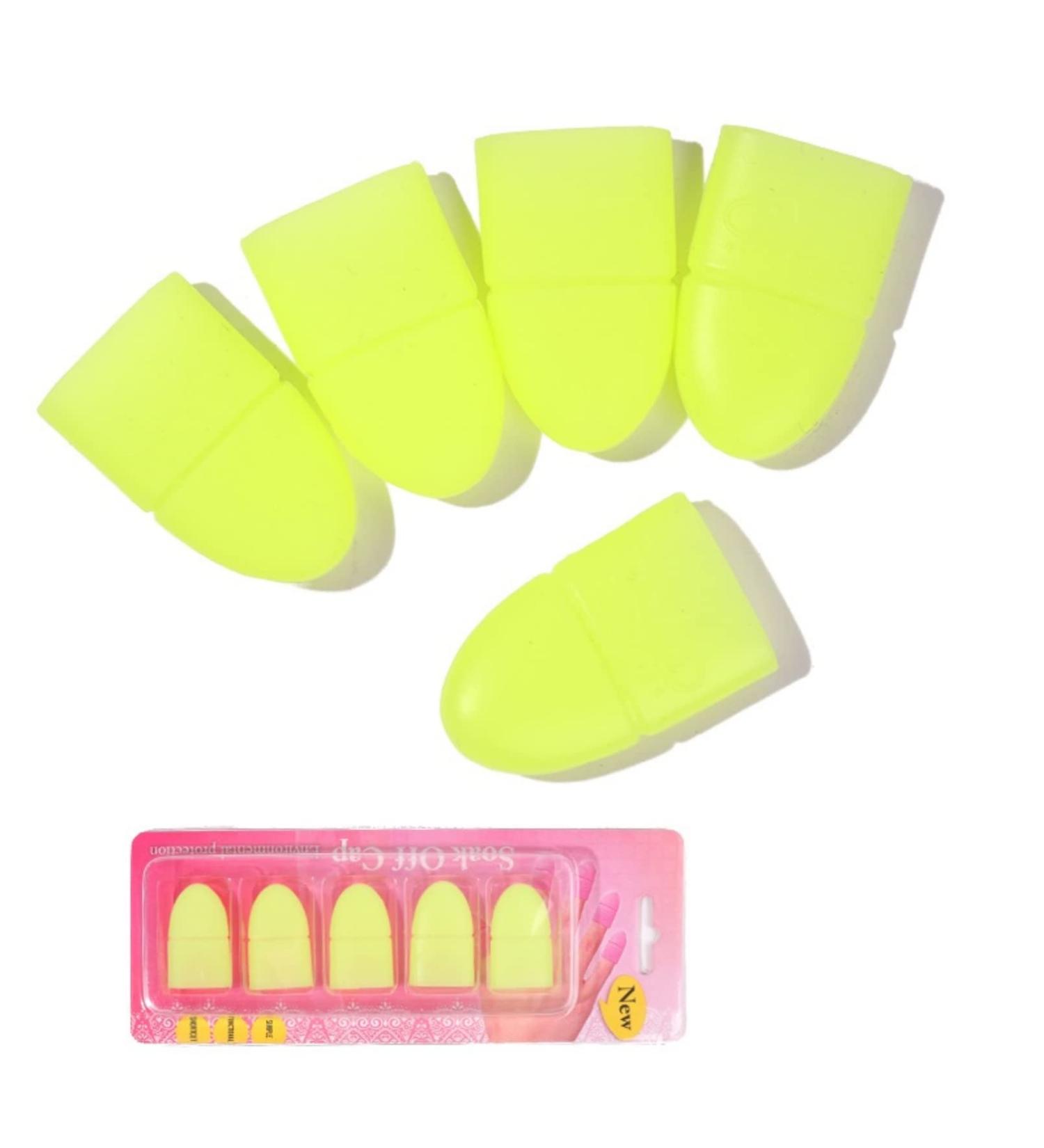 Phantomsky 10-Piece Nail Polish Remover Clips Set | Durable & Reusable Gel Nail Art Tools | UV Light Compatible | Yellow - Buy Online on GoSupps.com