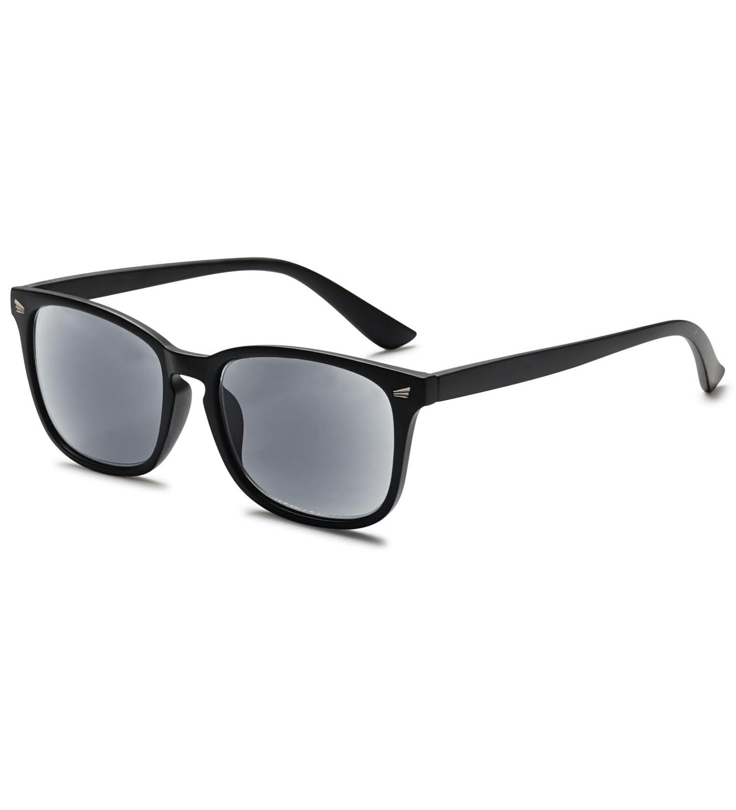 Vevesmundo Reading Glasses with Sun Protection - Tinted Visual Aid Sunglasses for Men & Women | 1.5x Magnification | Matt Black Design - Buy Online on GoSupps.com