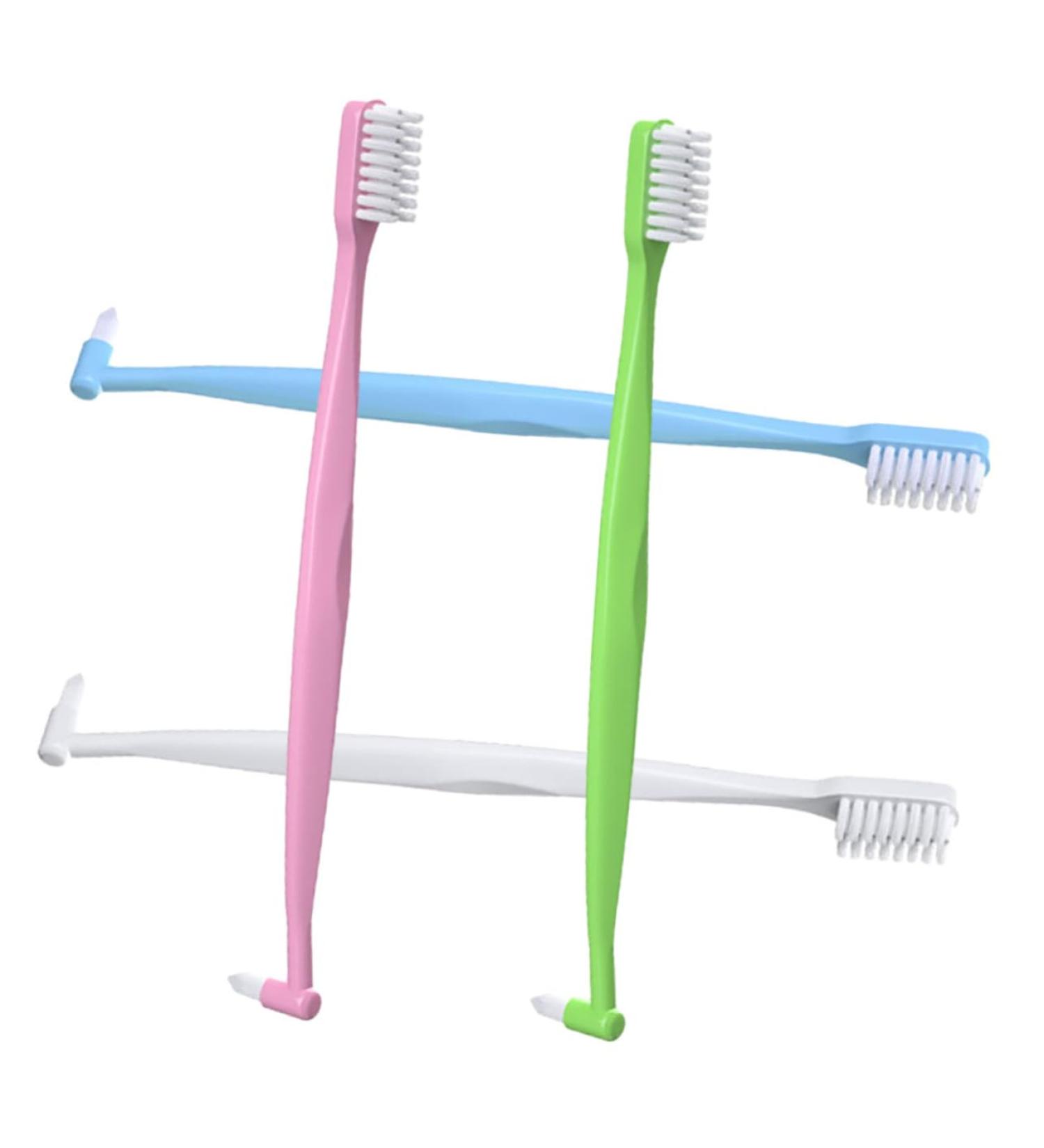 Ultechnovo Double-Sided Travel Toothbrush Set - 4 Wear-Resistant Conical Brushes for On-the-Go Oral Care - Buy Online on GoSupps.com