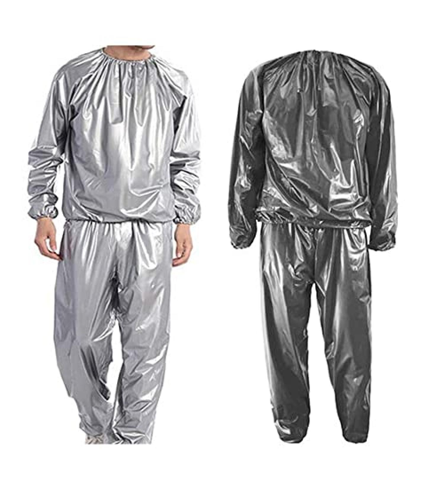 DawnBreak Sauna Sweat Suit for Women/Men - Black, Large | Exercise Weight Loss Fitness Gear - Buy Online on GoSupps.com