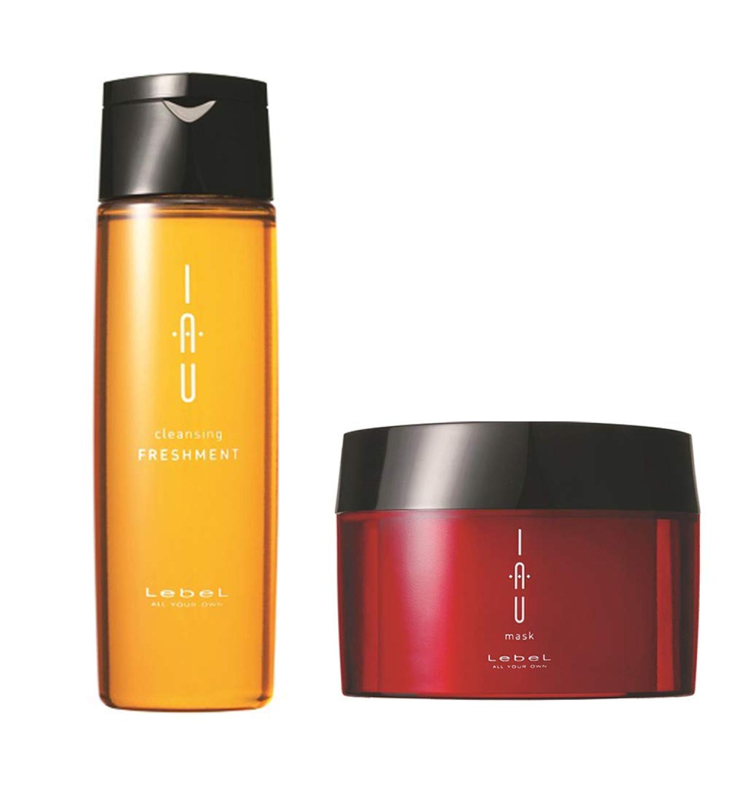 Lebel IAU Cleansing Freshment Hair Shampoo 200ml & Lebel IAU Hair Mask 170g Set (Green Tea Set)