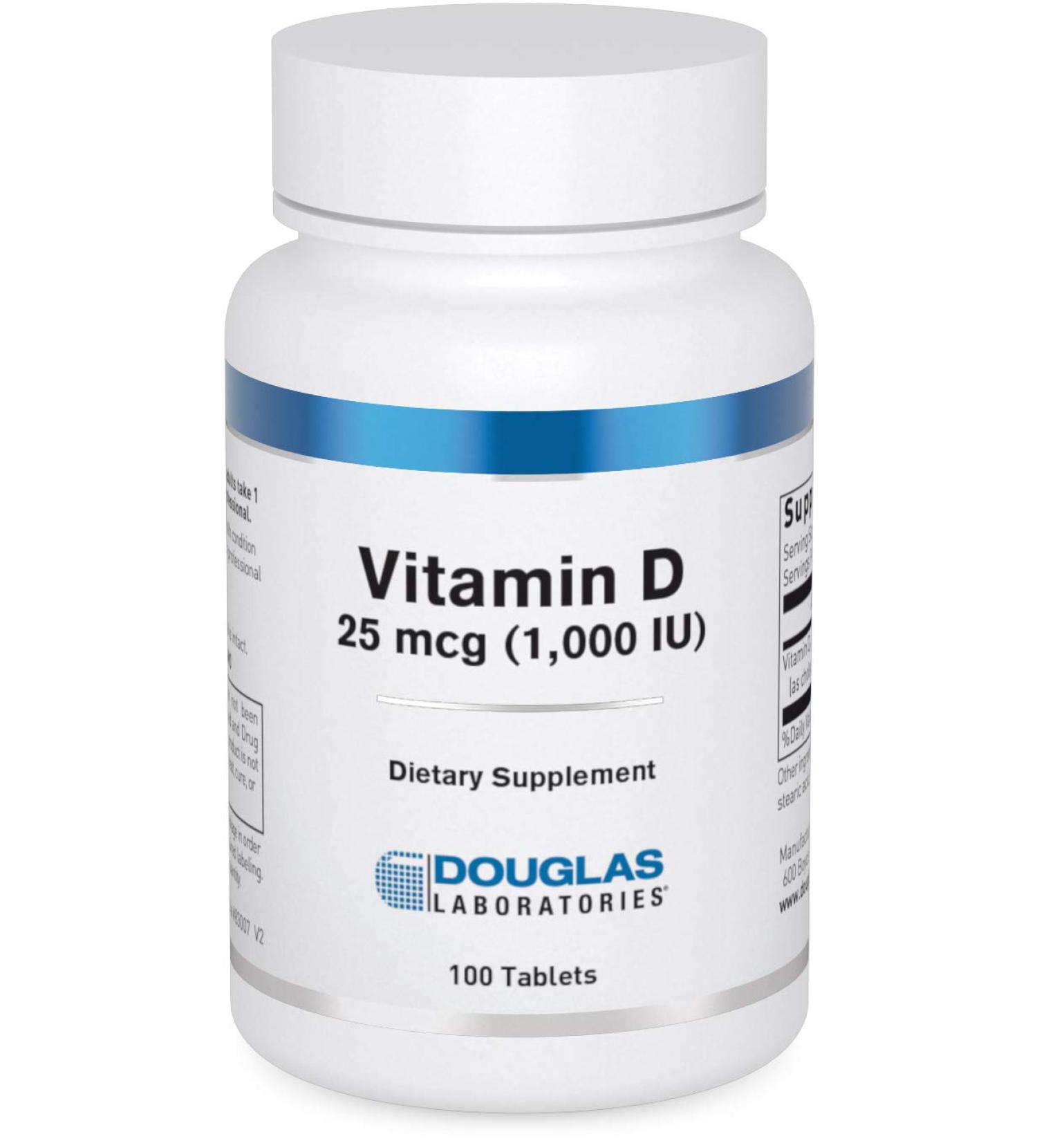 Douglas Laboratories Vitamin D (1,000 I.U.) - Bone, Teeth, and Immune Support - 100 Tablets - Buy Online on GoSupps.com