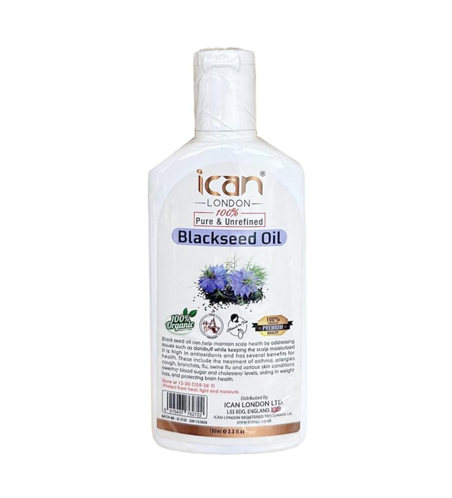 ican London Pure Blackseed Oil 100ml - Buy Online on GoSupps.com