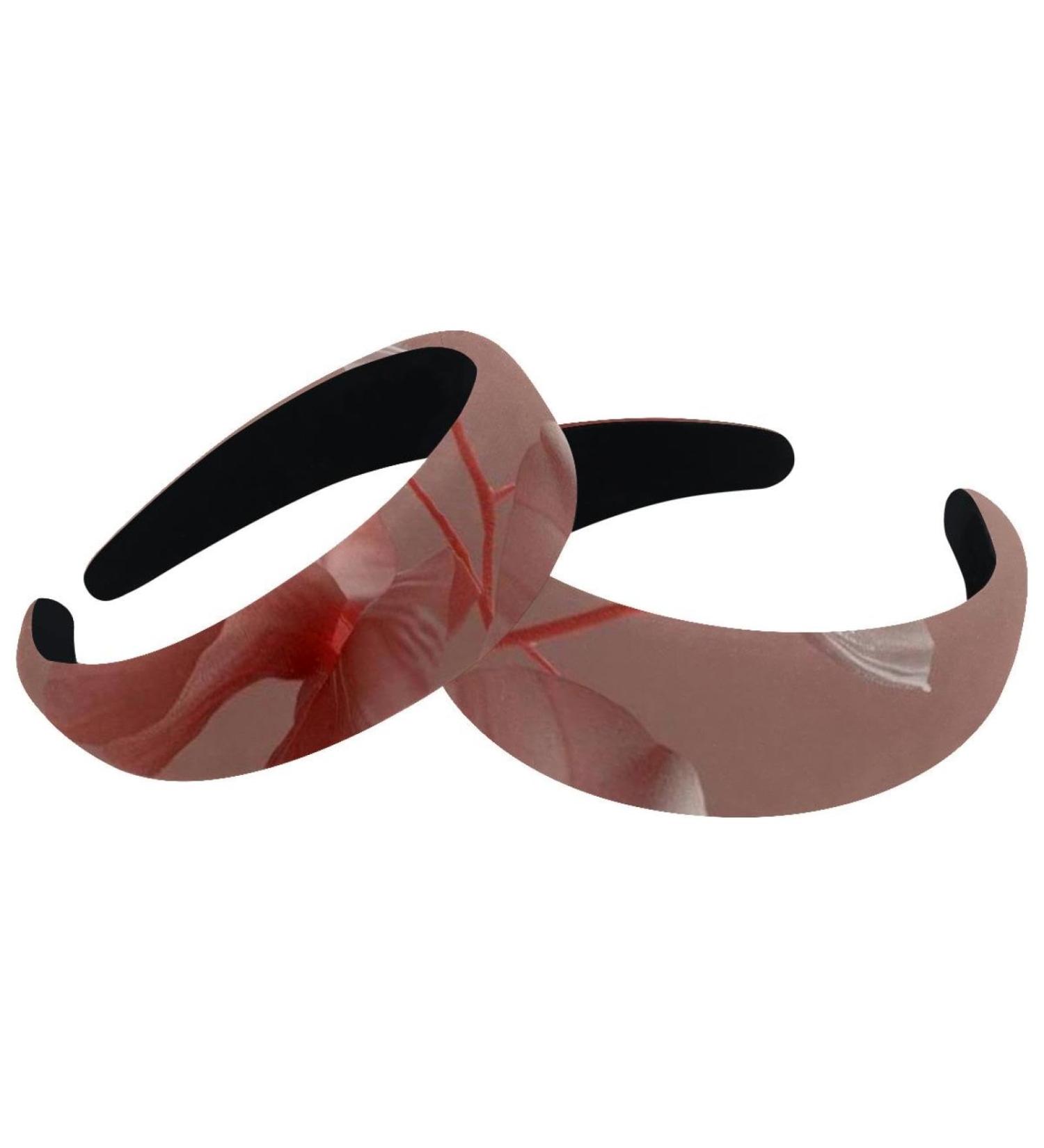 Headbands Women Hair Head Bands 2 Pieces Wide Top Turban Velvet Hair Bands Elastic Headband Pink Flower Pink Background Cute Fashion Head Wrap 2 Size Multi-colored 4 - Buy Online on GoSupps.com