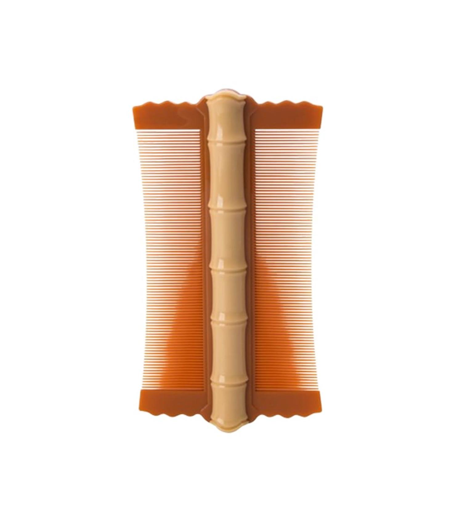 ASIEIT Lice Comb Flea Lice Removal Comb Double-sided Head Lice Comb Fine Tooth Scalp Massage Comb Bamboo Shape for Cats Dogs (Orange) - Buy Online on GoSupps.com