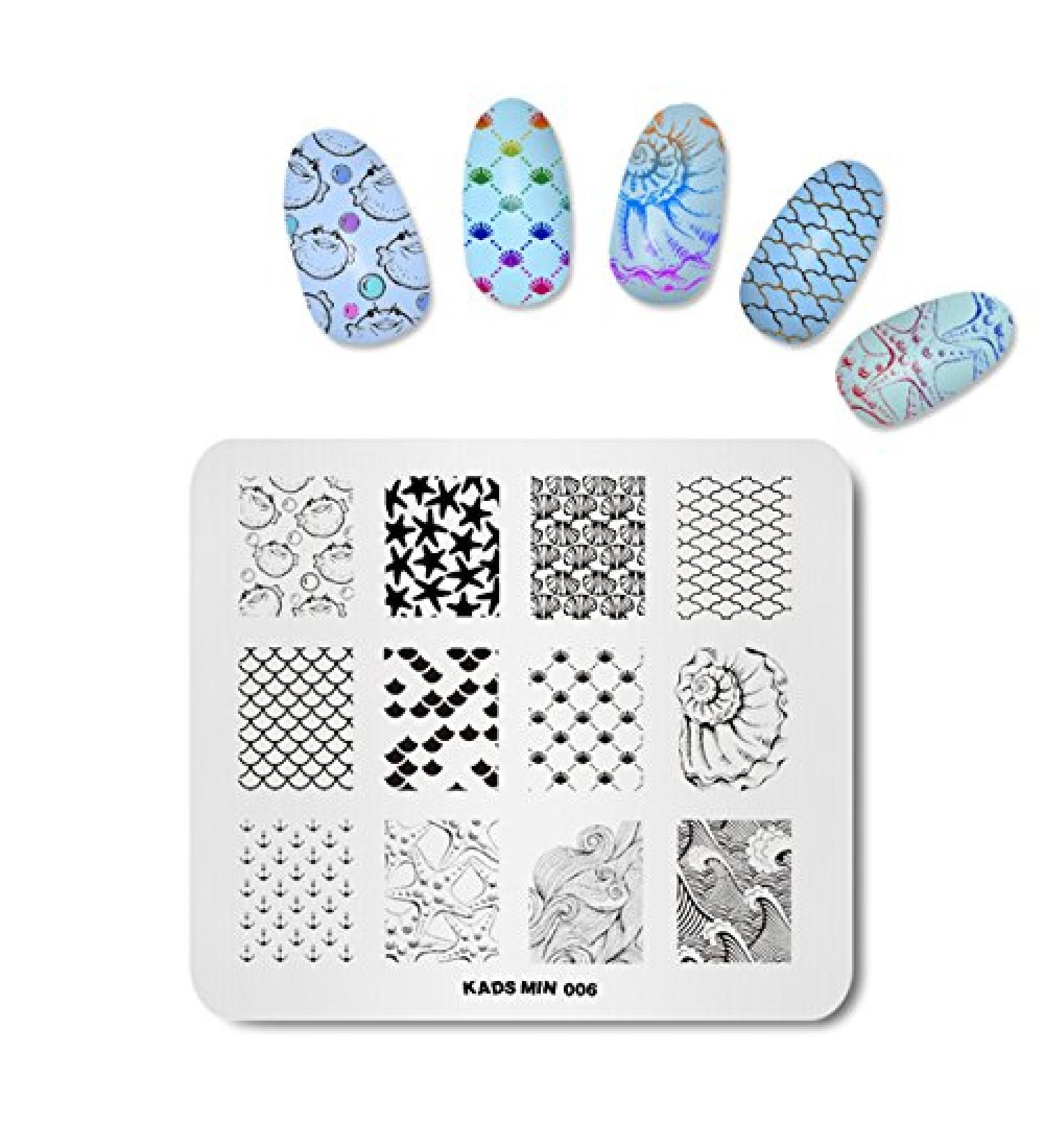 KADS 4Pcs Nail Art Stamping Plate Set for Salon Designs - O1 - Buy Online on GoSupps.com