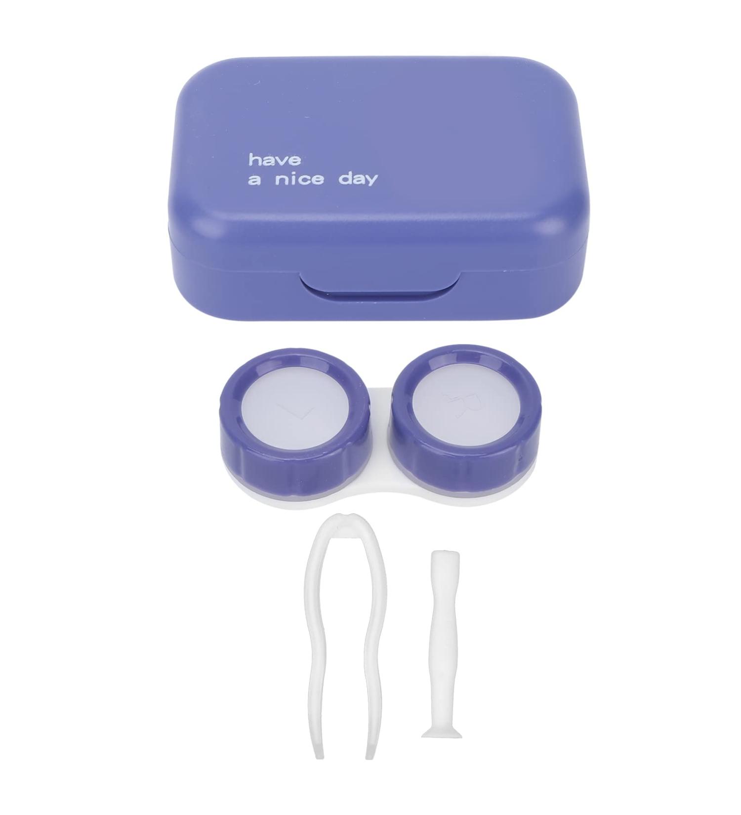 Contact Lens Storage Container with Mirror - Harmless Dark Purple Case for Safe Lens Storage - Buy Online on GoSupps.com