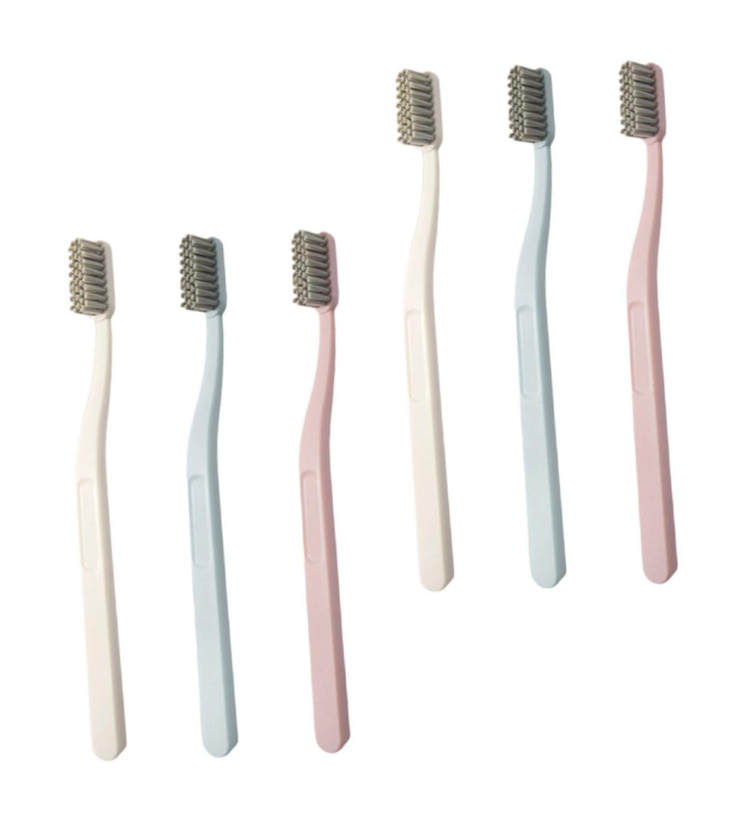 Plafope 6-Pack Manual Toothbrushes for Adults - Stiff Brush for Superior Tooth Cleaning & Oral Hygiene - Buy Online on GoSupps.com