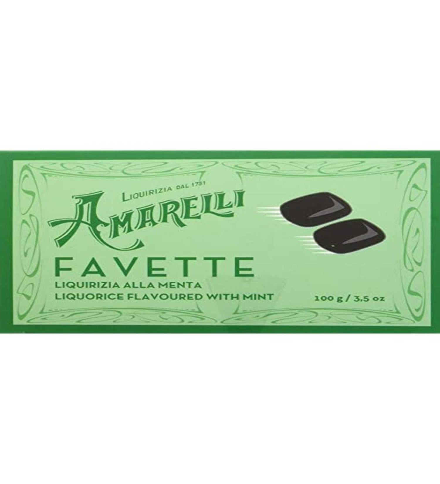 Amarelli - Favette -Liquorice Broken in Small Pieces Flavored with Mint - 2x100 gr