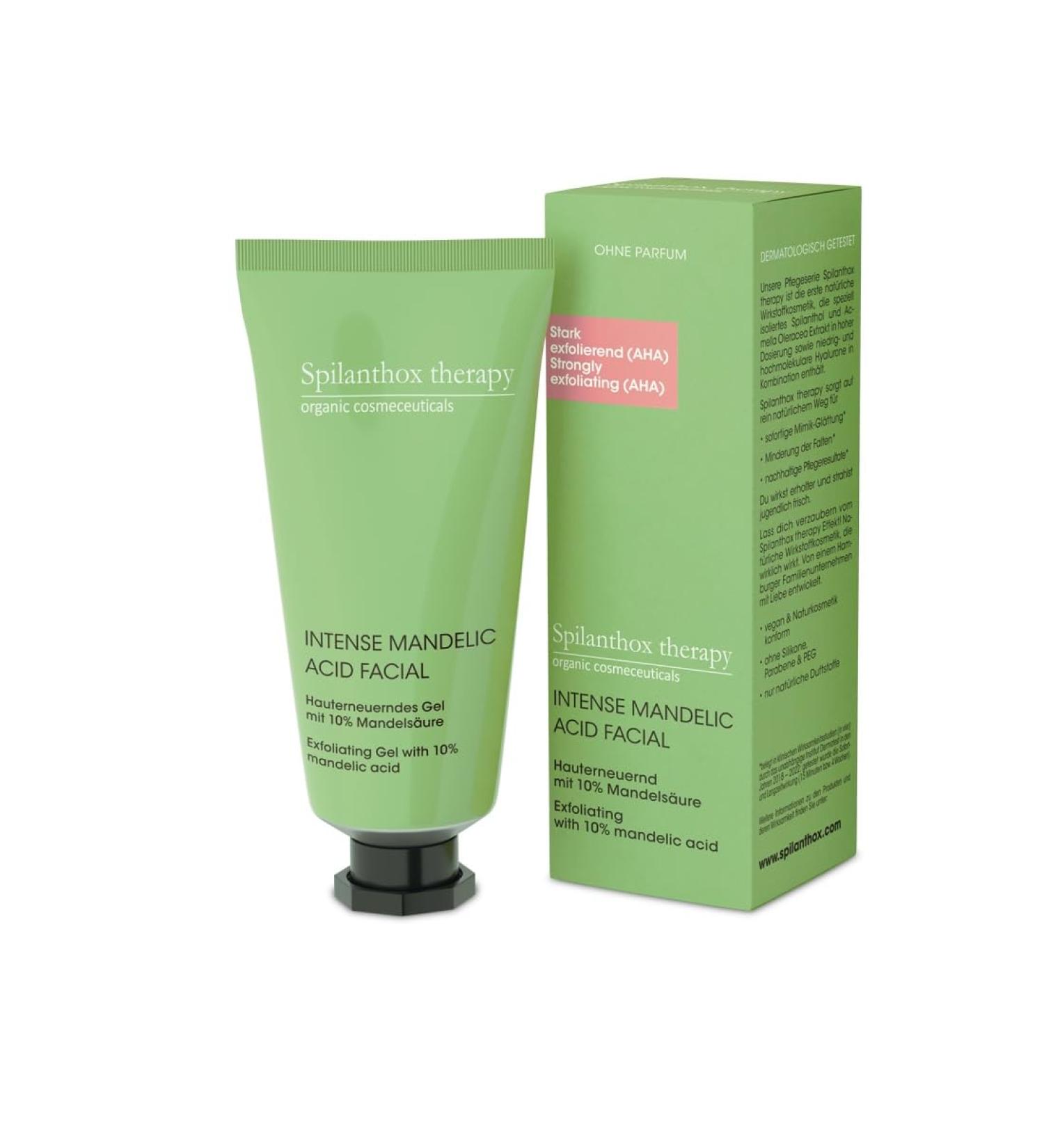 Spilanthox therapy - Intense Mandelic Acid Facial - Facial Peeling for Skin Renewal - Fade Pimple Marks & Pigmentation Spots - Facial Care with Spilanthol & AHA - Vegan Natural Cosmetics - 30ml - Buy Online on GoSupps.com