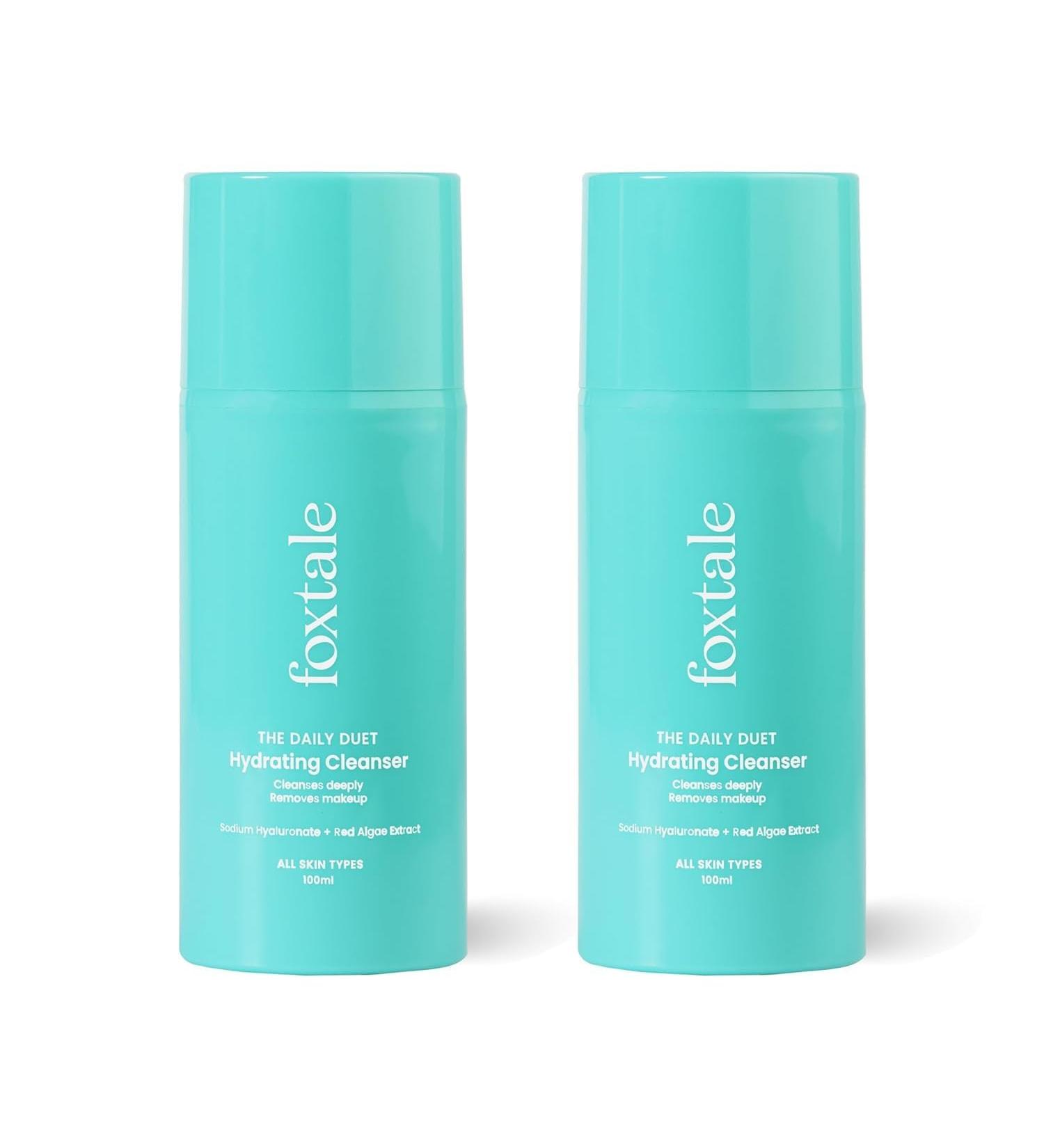 Fox-tale Daily Duet Hydrating Cleanser 2X Hydration with HydraMelt Technology Natural Non-Stripping Formula for All Skin Types 100ml (3.38fl oz) pack of 2 - Buy Online on GoSupps.com